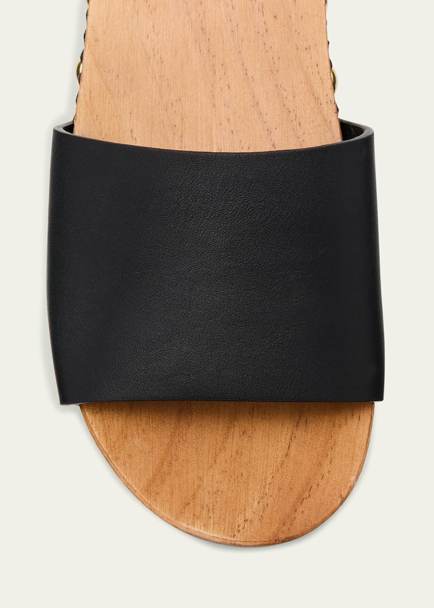 Ulla Johnson Esti Leather Ankle-Strap Clog Sandals Image 4 of 4