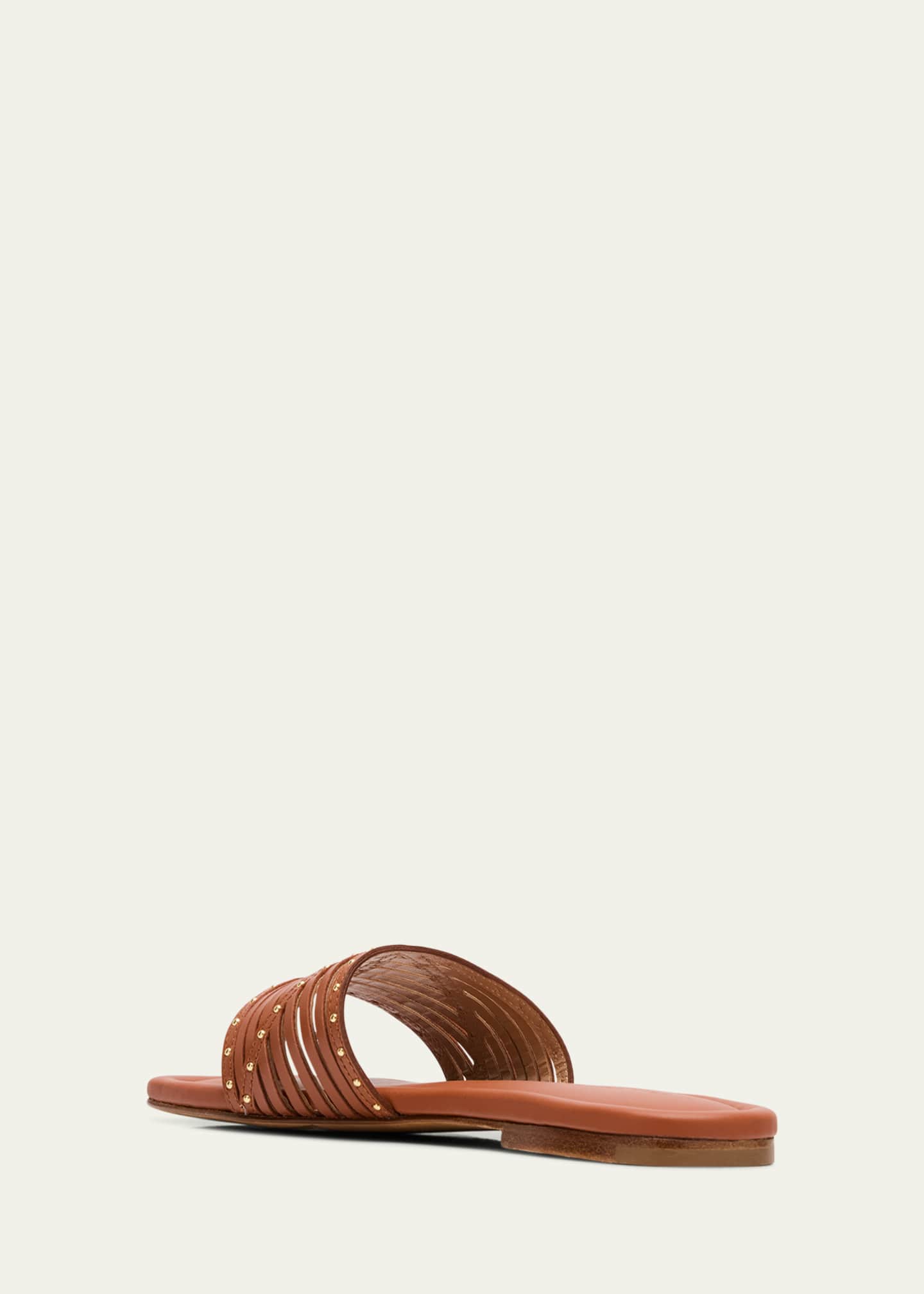 Ulla Johnson Naomi Caged Leather Thong Flats Image 2 of 4