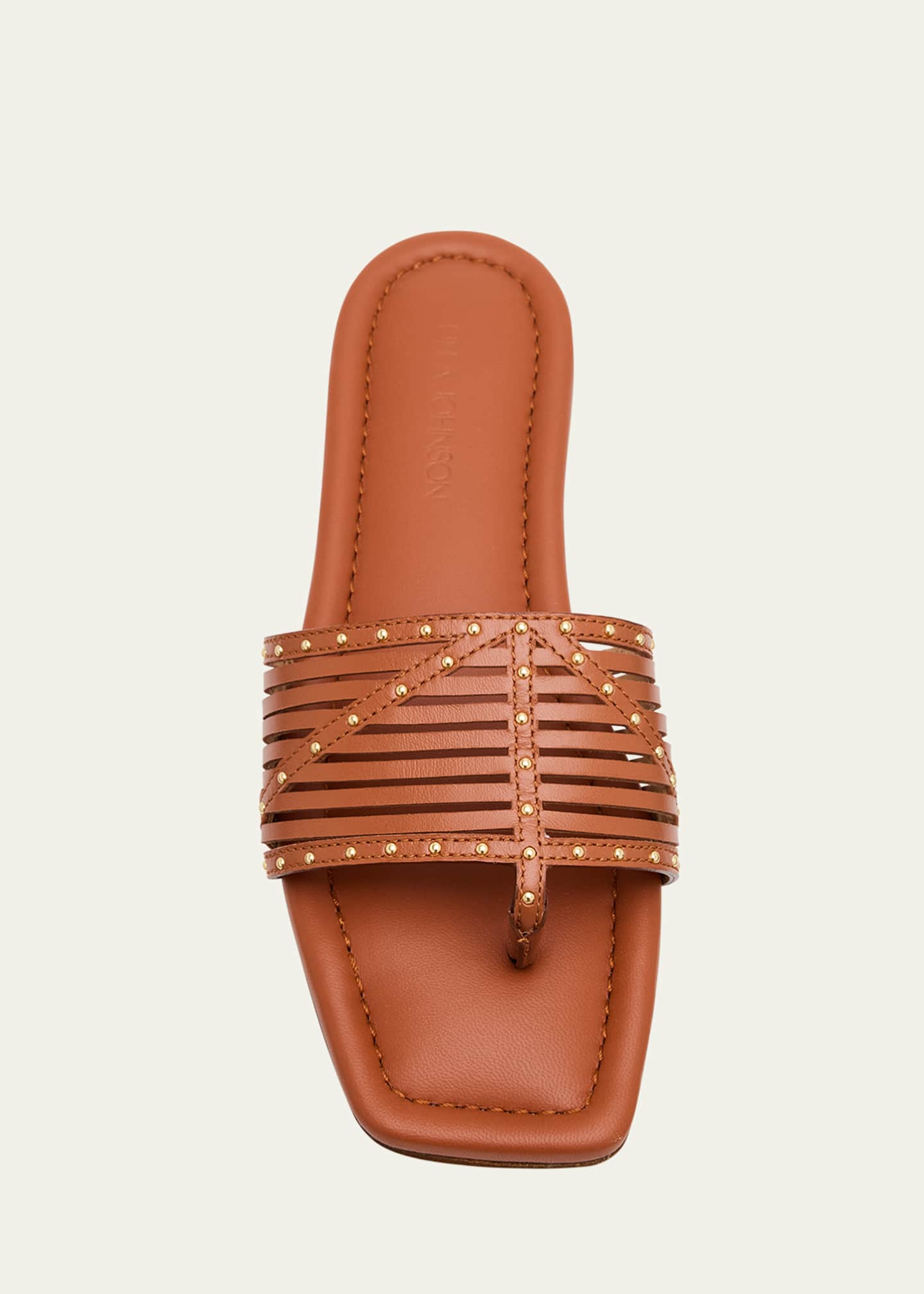 Ulla Johnson Naomi Caged Leather Thong Flats Image 4 of 4