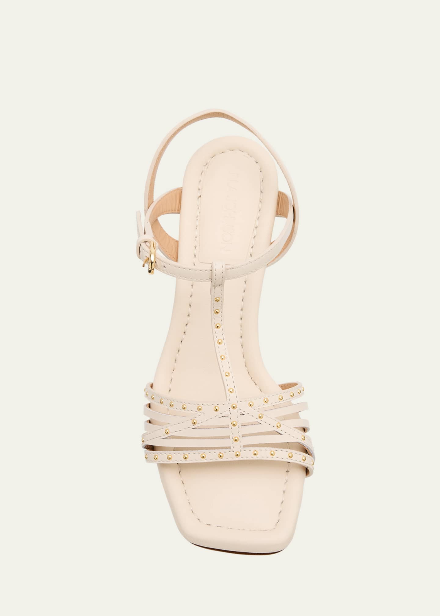 Ulla Johnson Nina Studded Leather T-Strap Sandals Image 4 of 4