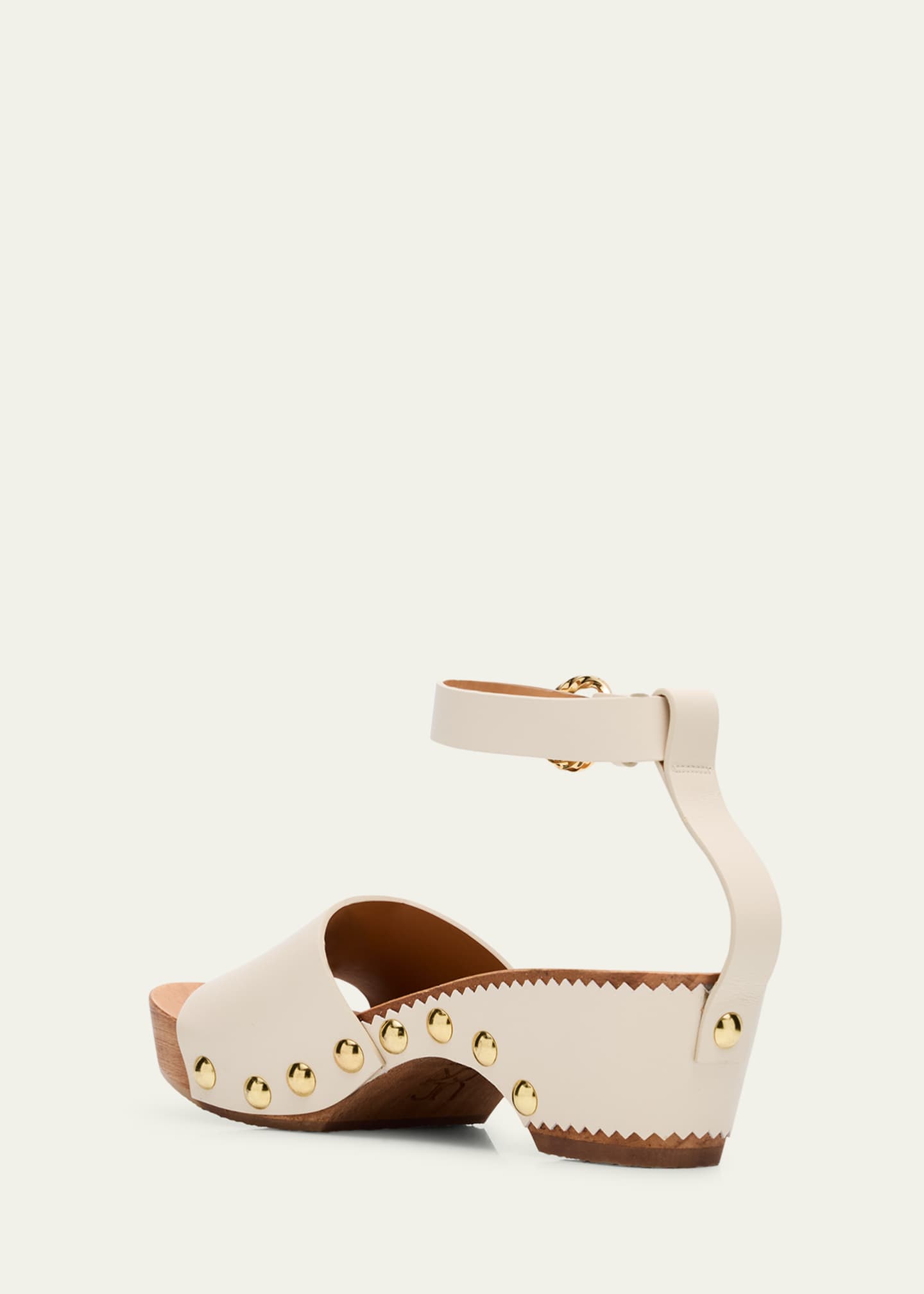 Ulla Johnson Esti Leather Ankle-Strap Clog Sandals Image 2 of 4