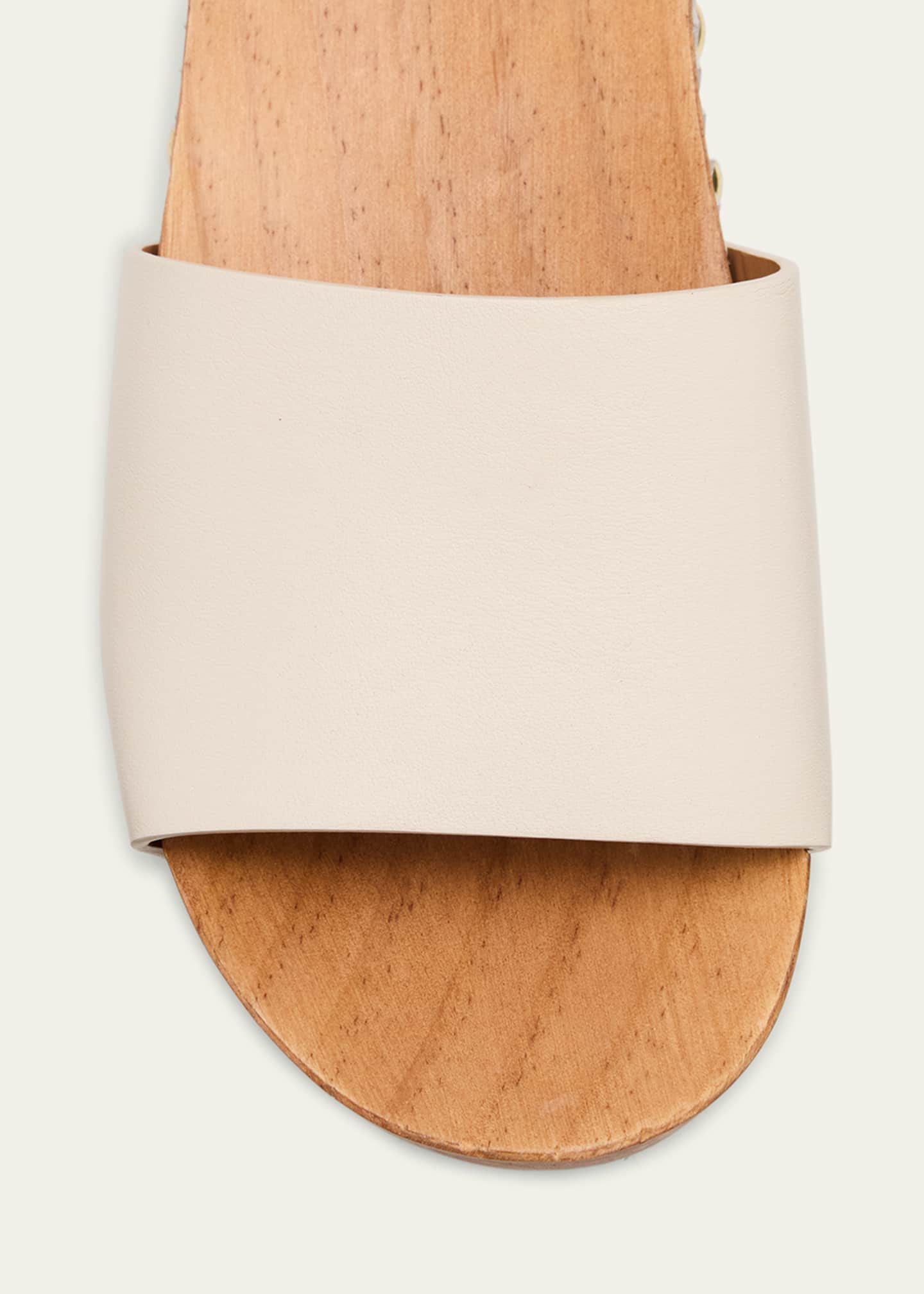 Ulla Johnson Esti Leather Ankle-Strap Clog Sandals Image 4 of 4