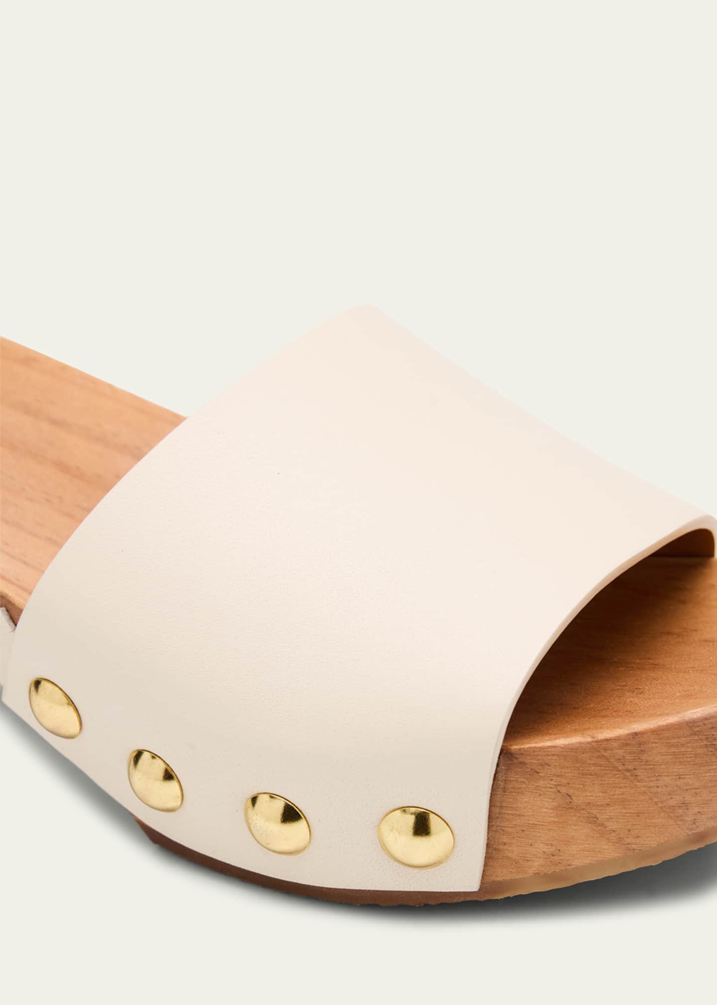 Ulla Johnson Esti Leather Ankle-Strap Clog Sandals Image 3 of 4