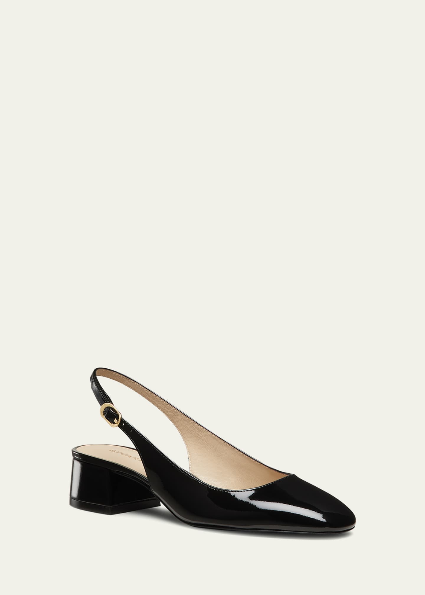 Stuart Weitzman Maeve Patent Slingback Ballerina Pumps Image 2 of 4