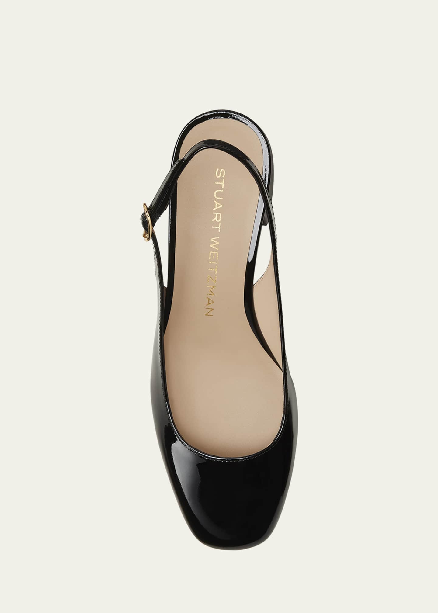 Stuart Weitzman Maeve Patent Slingback Ballerina Pumps Image 4 of 4