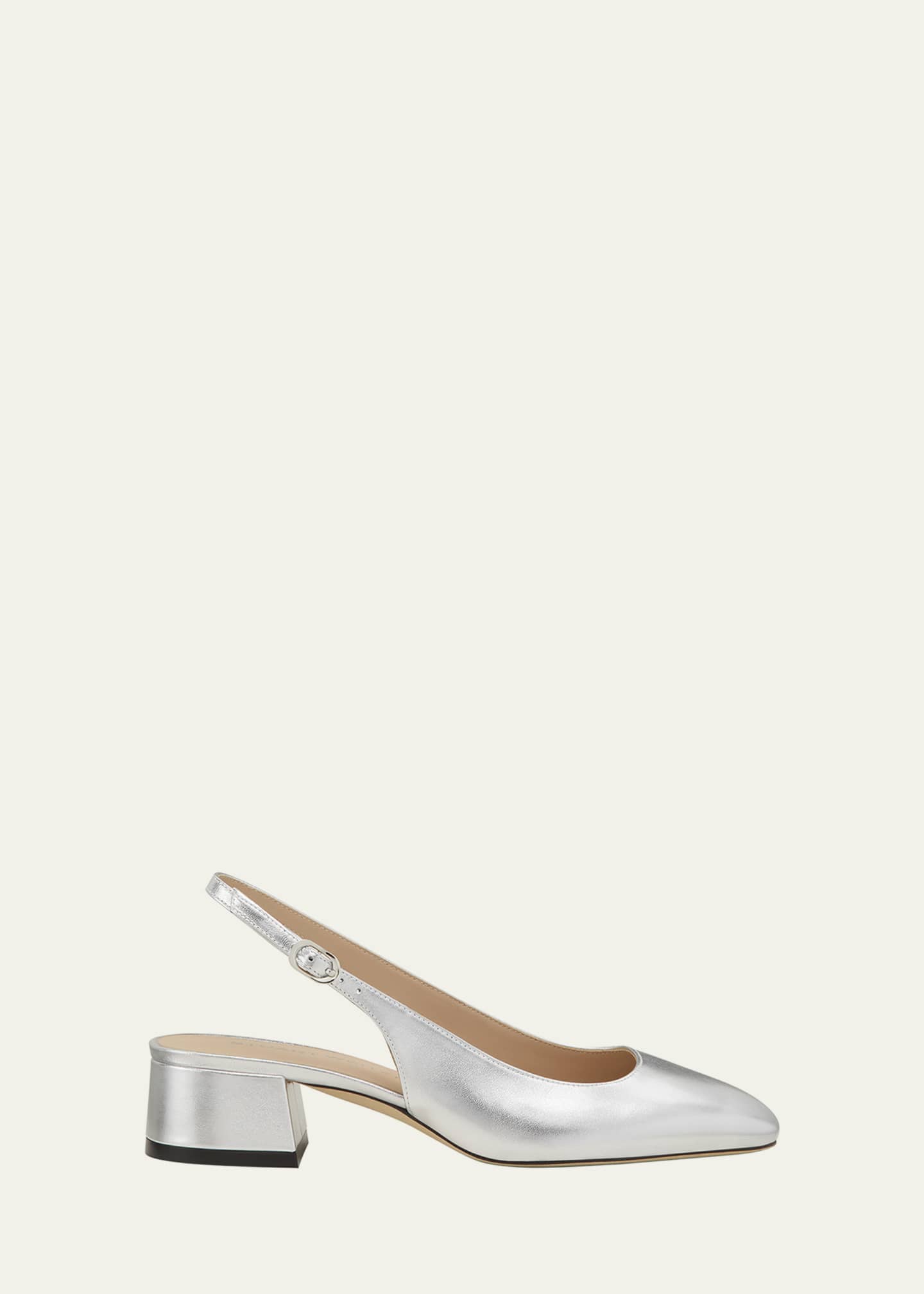 Stuart Weitzman Maeve Metallic Slingback Ballerina Pumps Image 1 of 5