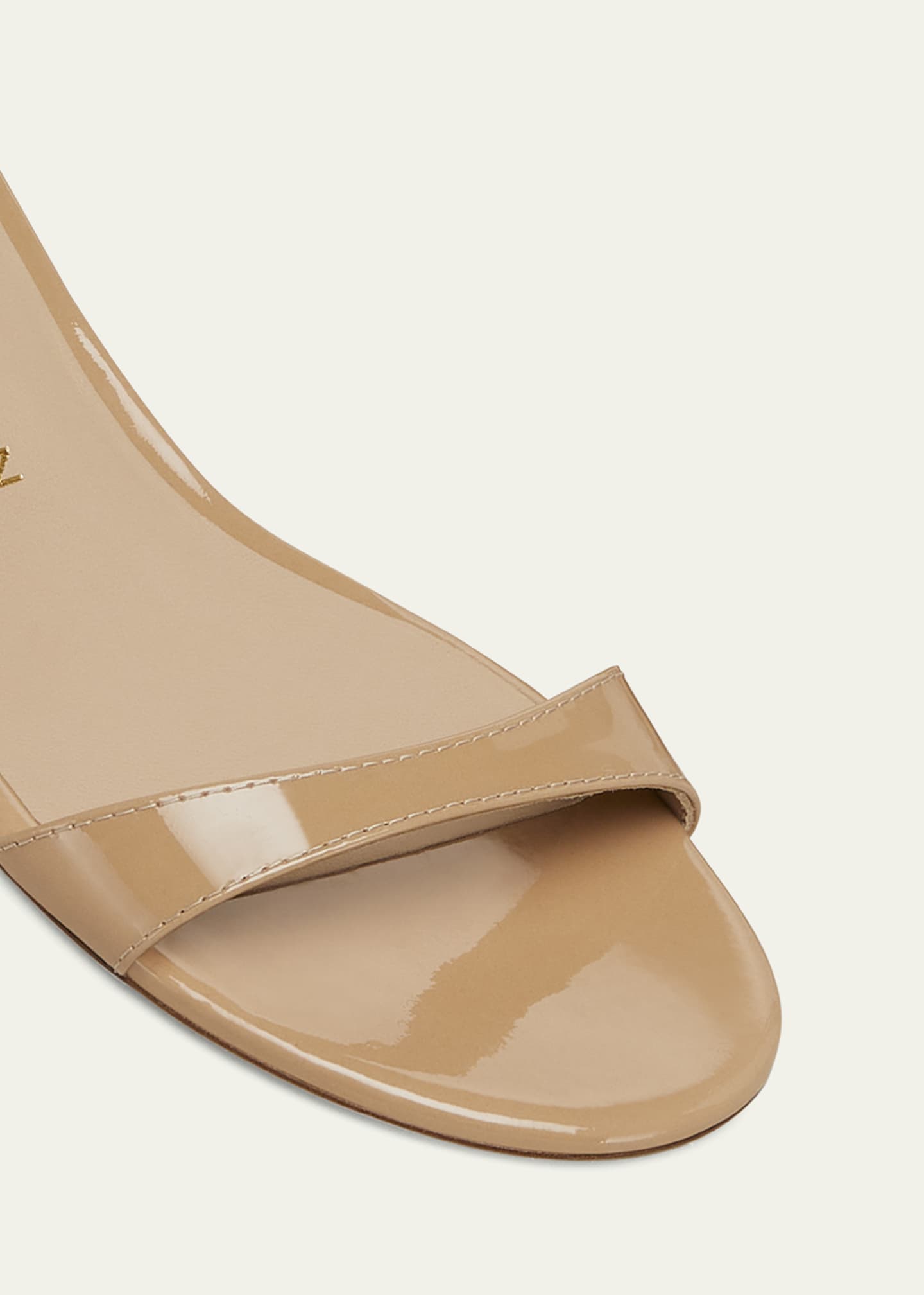 Stuart Weitzman Nudist Patent Ankle-Strap Sandals Image 3 of 3