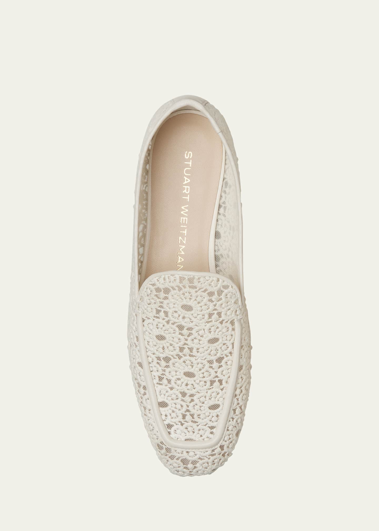 Stuart Weitzman Lee Crochet Leather Loafers Image 3 of 3