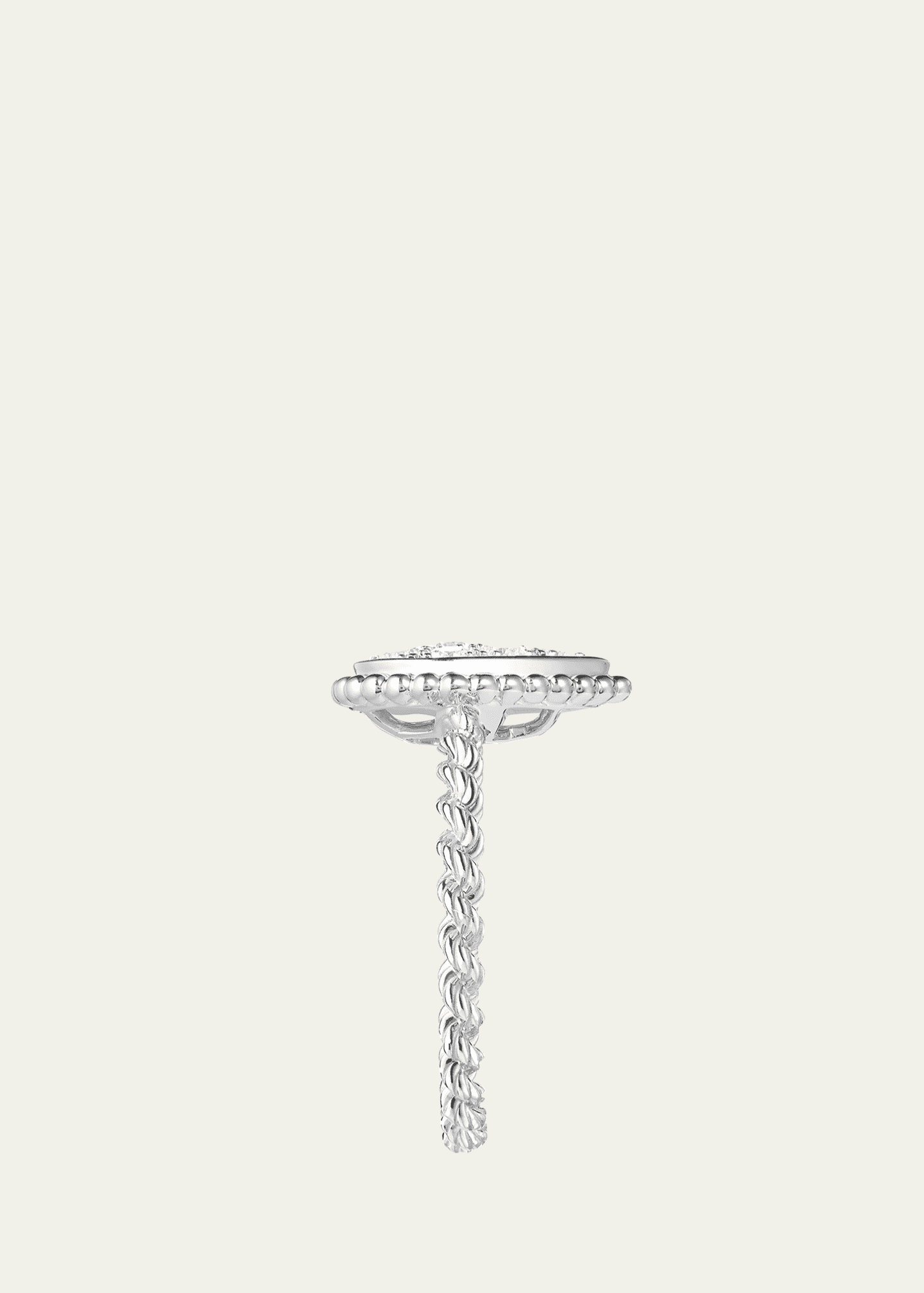 Boucheron 18K White Gold Serpent Boheme Diamond Ring with S Motif Image 3 of 3