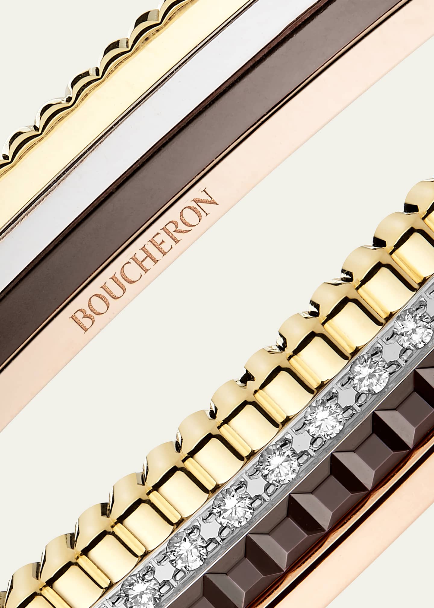 Boucheron Quatre Classique Bangle Bracelet with Diamonds Image 3 of 3