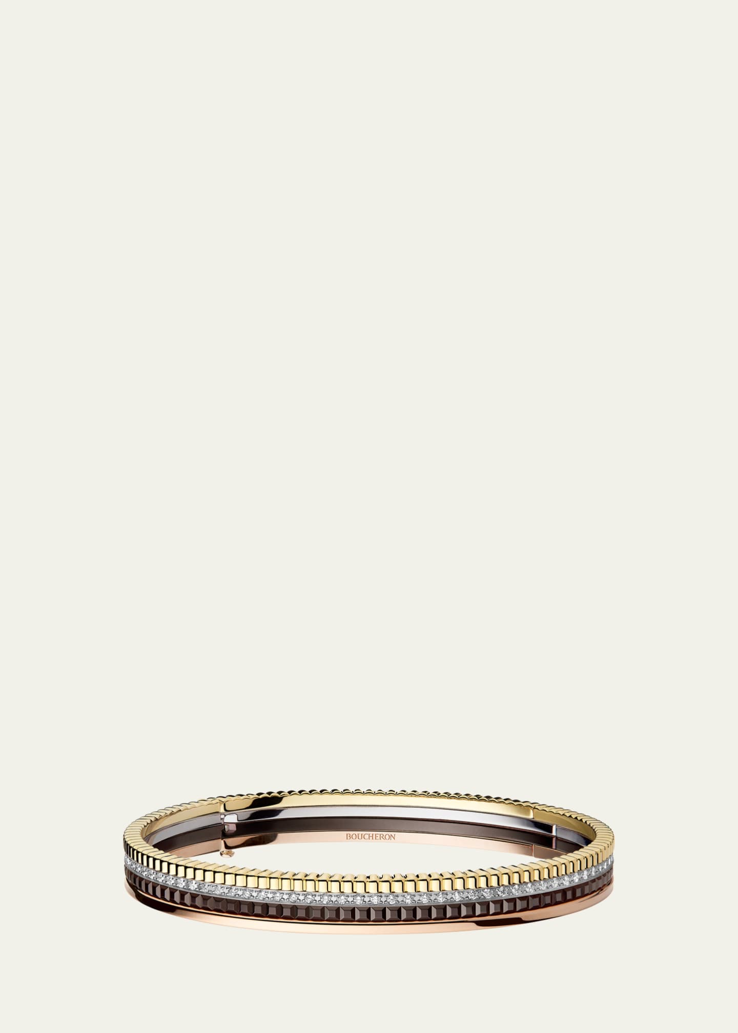 Boucheron Quatre Classique Bangle Bracelet with Diamonds Image 1 of 3