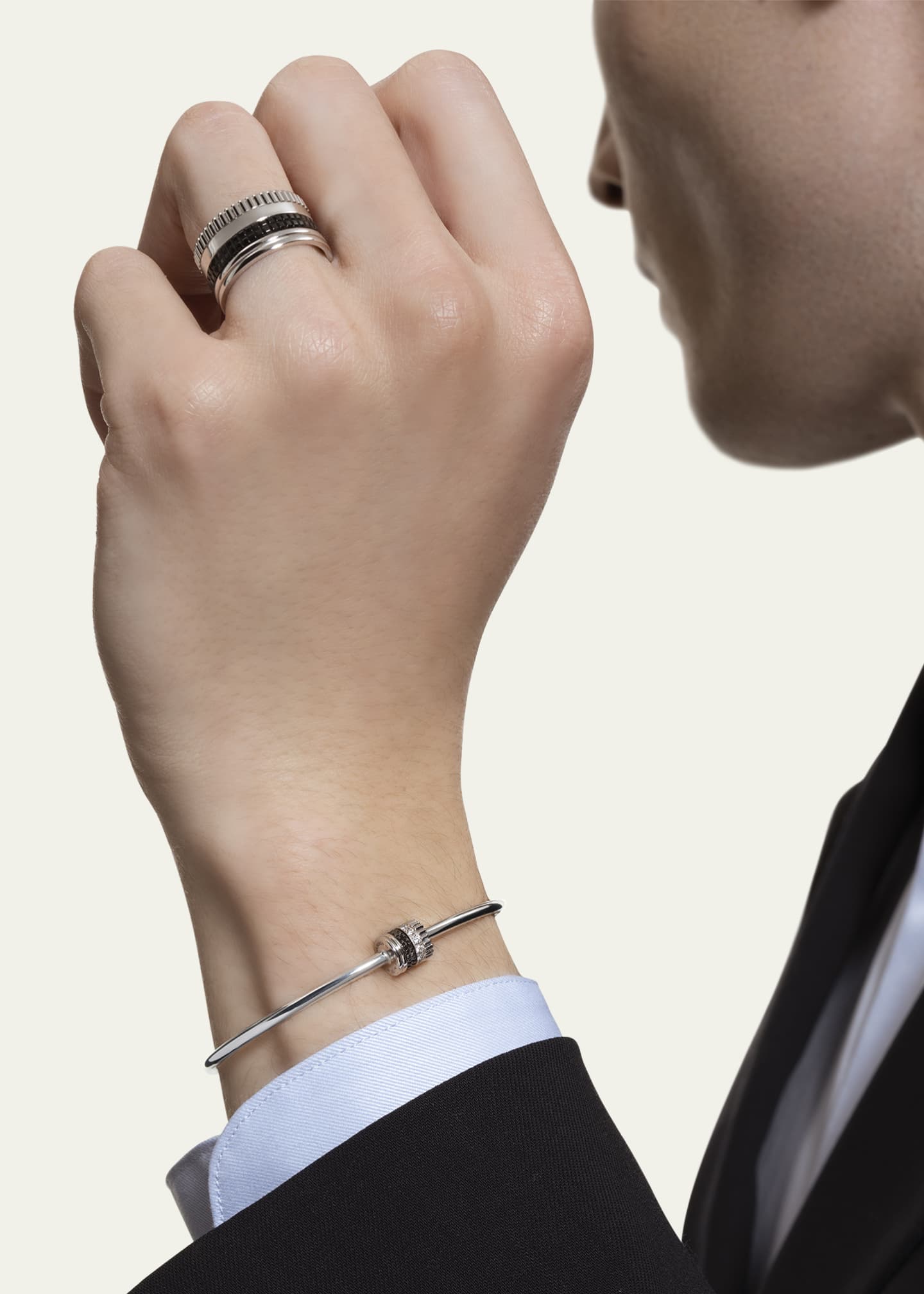 Boucheron Quatre Black Edition Bangle Bracelet with Diamonds Image 2 of 3