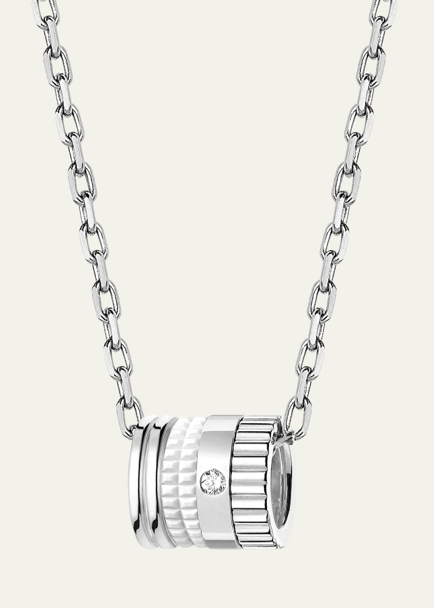 Boucheron 18K White Gold Quatre Double White Edition Pendant Necklace with Diamond Image 3 of 3