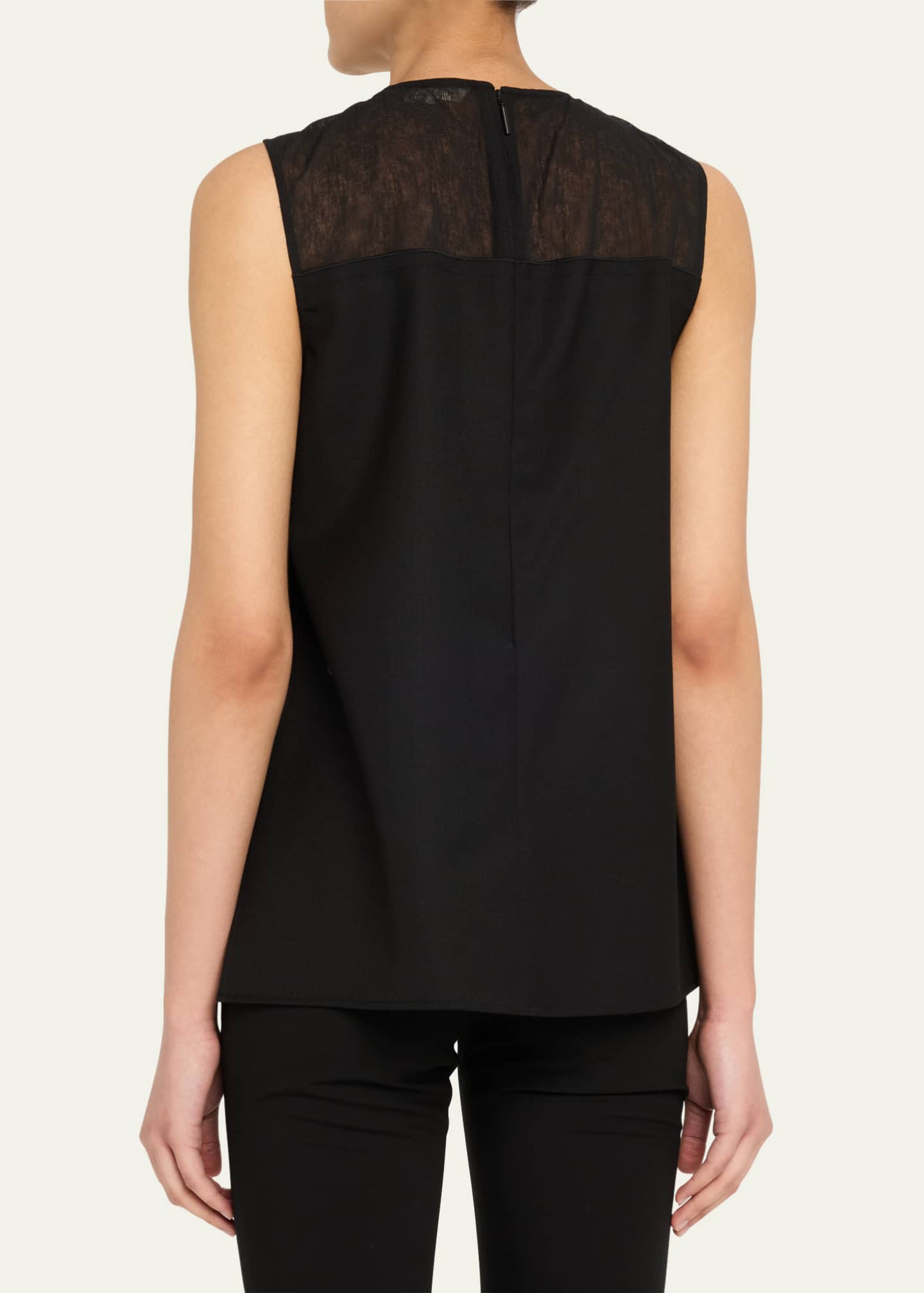 Jason Wu Collection Asymmetrical Draped Slub Suiting Top Image 3 of 5