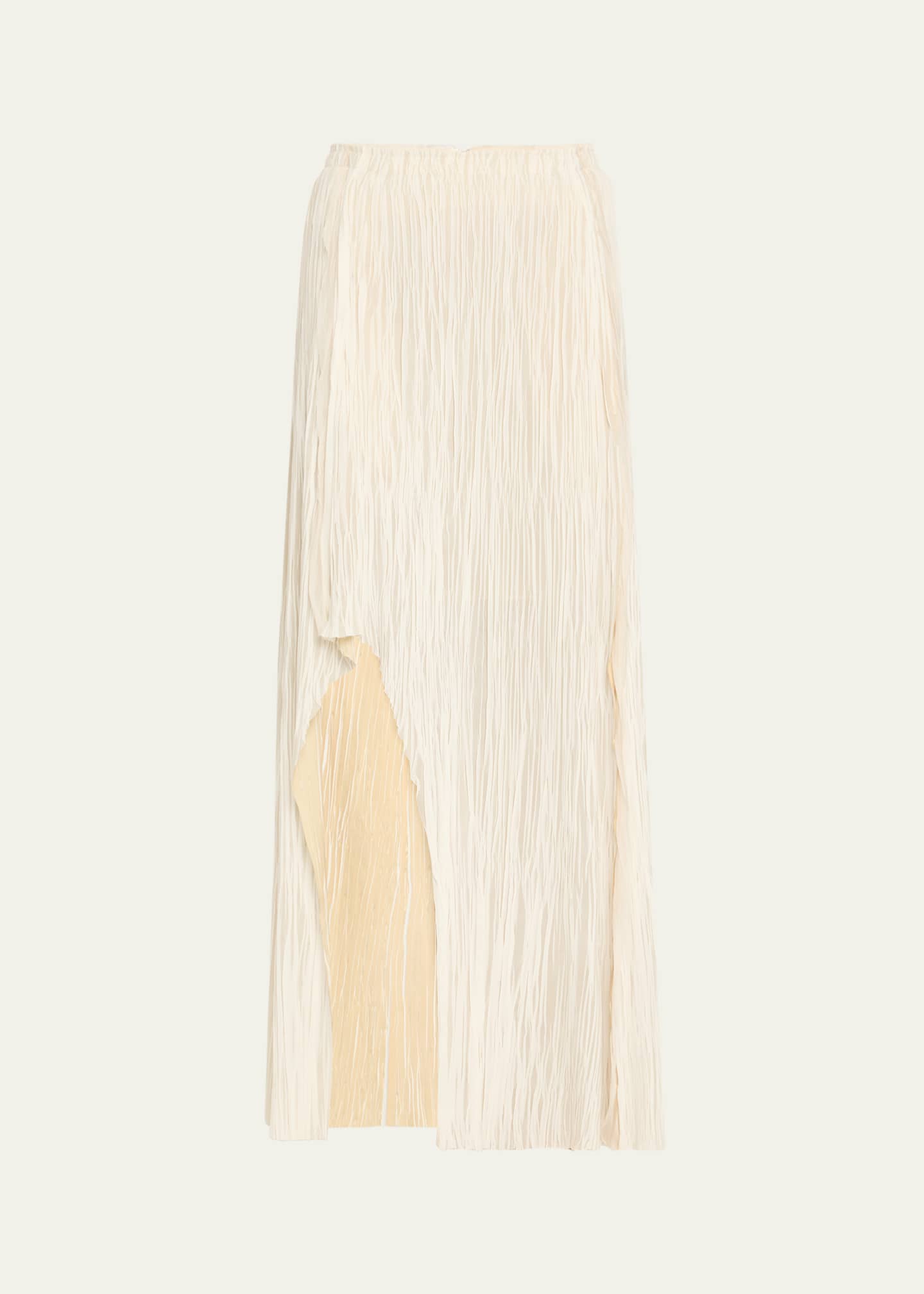 Jason Wu Collection Bicolor Asymmetric Slit Pleated Maxi Skirt Image 1 of 5