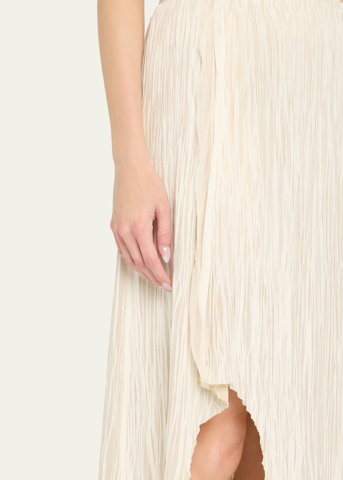 Jason Wu Collection Bicolor Asymmetric Slit Pleated Maxi Skirt Image 5 of 5