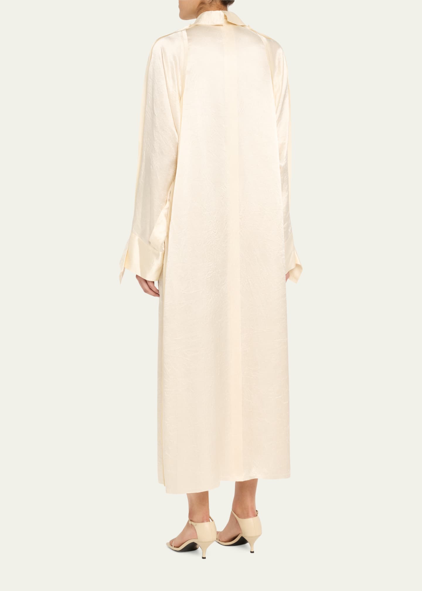 Jason Wu Collection Raglan Sleeve Crinkled Satin Trench Coat Image 3 of 5