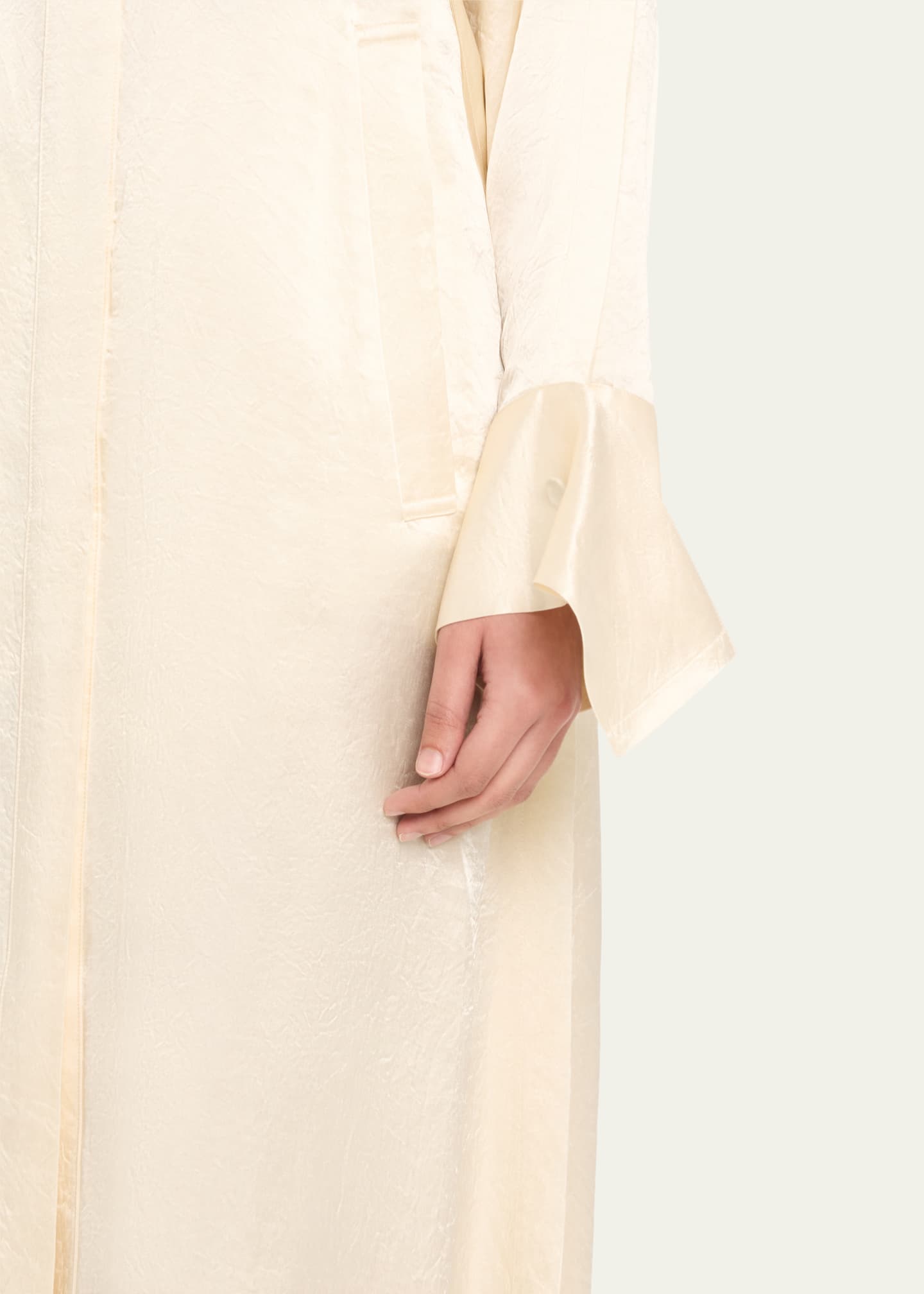 Jason Wu Collection Raglan Sleeve Crinkled Satin Trench Coat Image 5 of 5