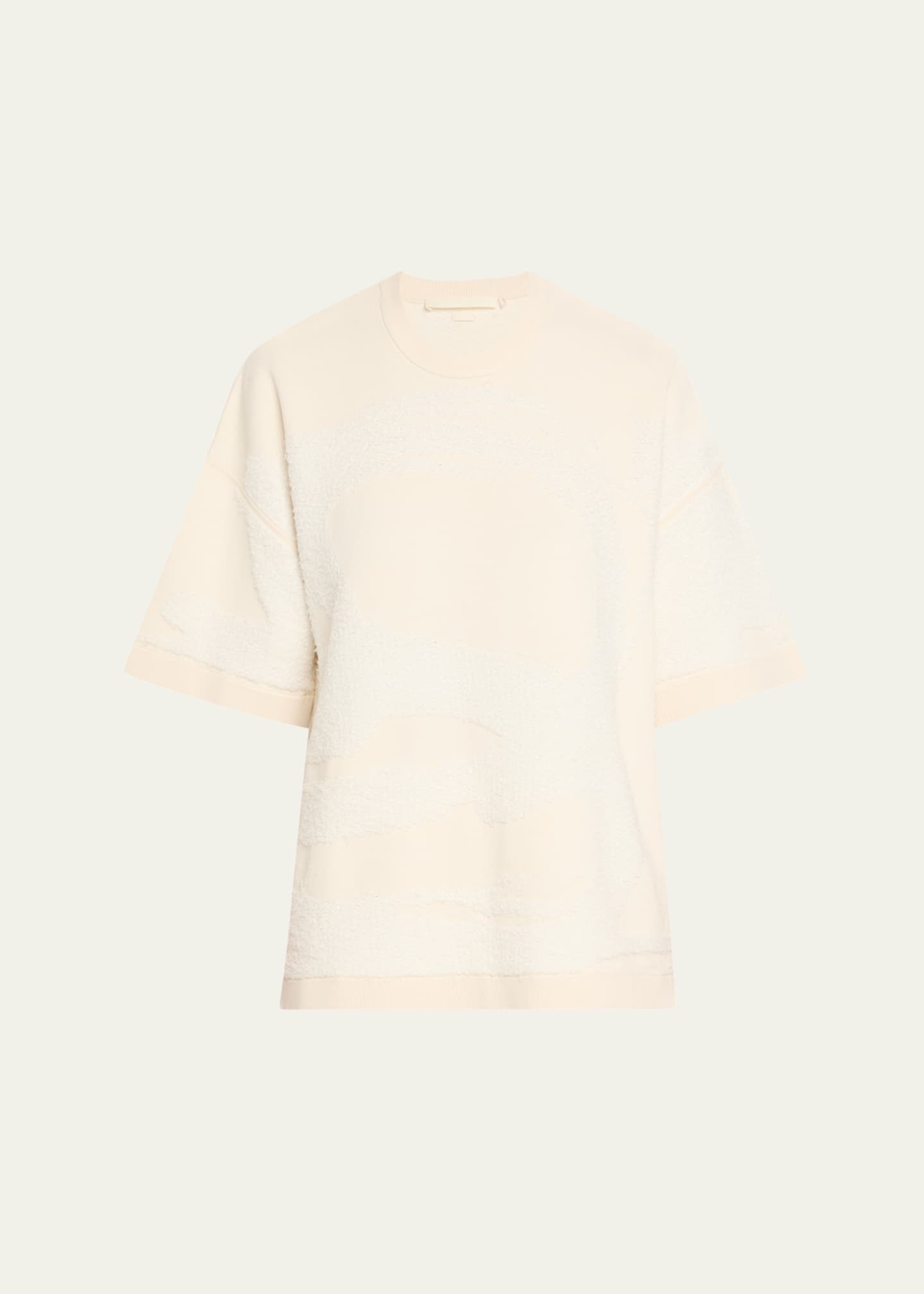 Jason Wu Collection Crewneck Looped Fringe Jacquard T-Shirt Image 1 of 5