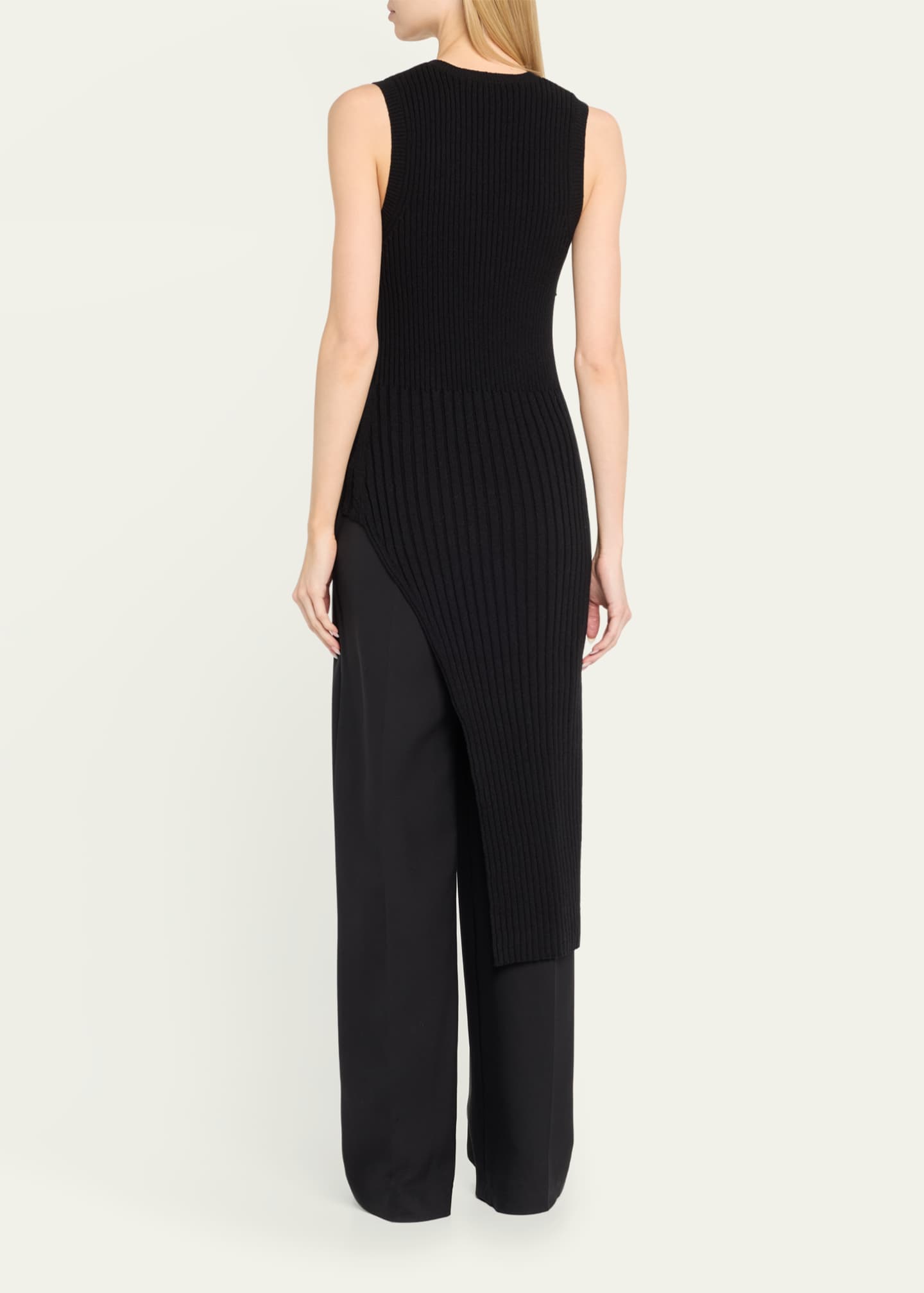 Jason Wu Collection Asymmetrical Rib-Knit Sweater Vest Image 3 of 5