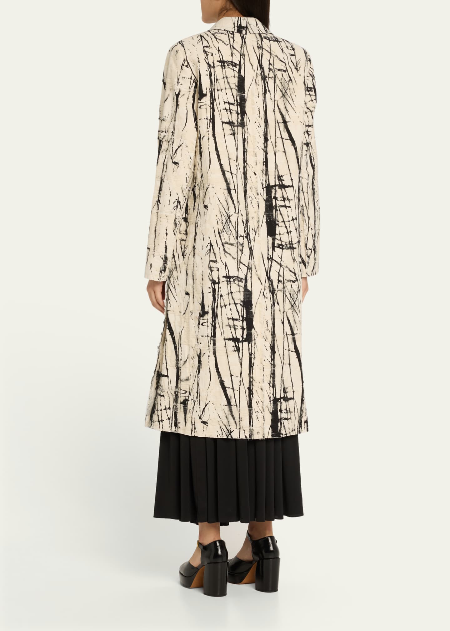 Jason Wu Collection Ink-Patterend Jacquard Coat Image 3 of 5