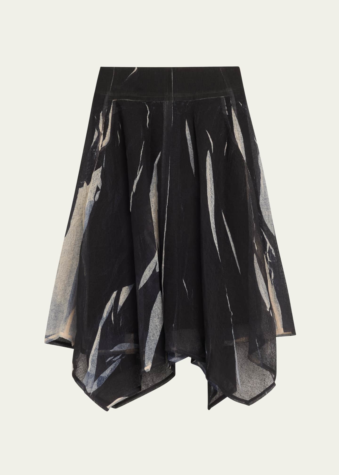 Jason Wu Collection Printed Gauze Handkerchief Midi Skirt Image 1 of 5