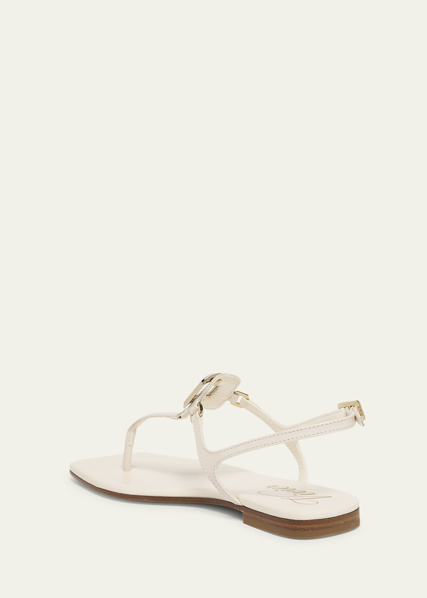 Roger Vivier Viv By The Sea Leather Thong Sandals Image 2 of 4