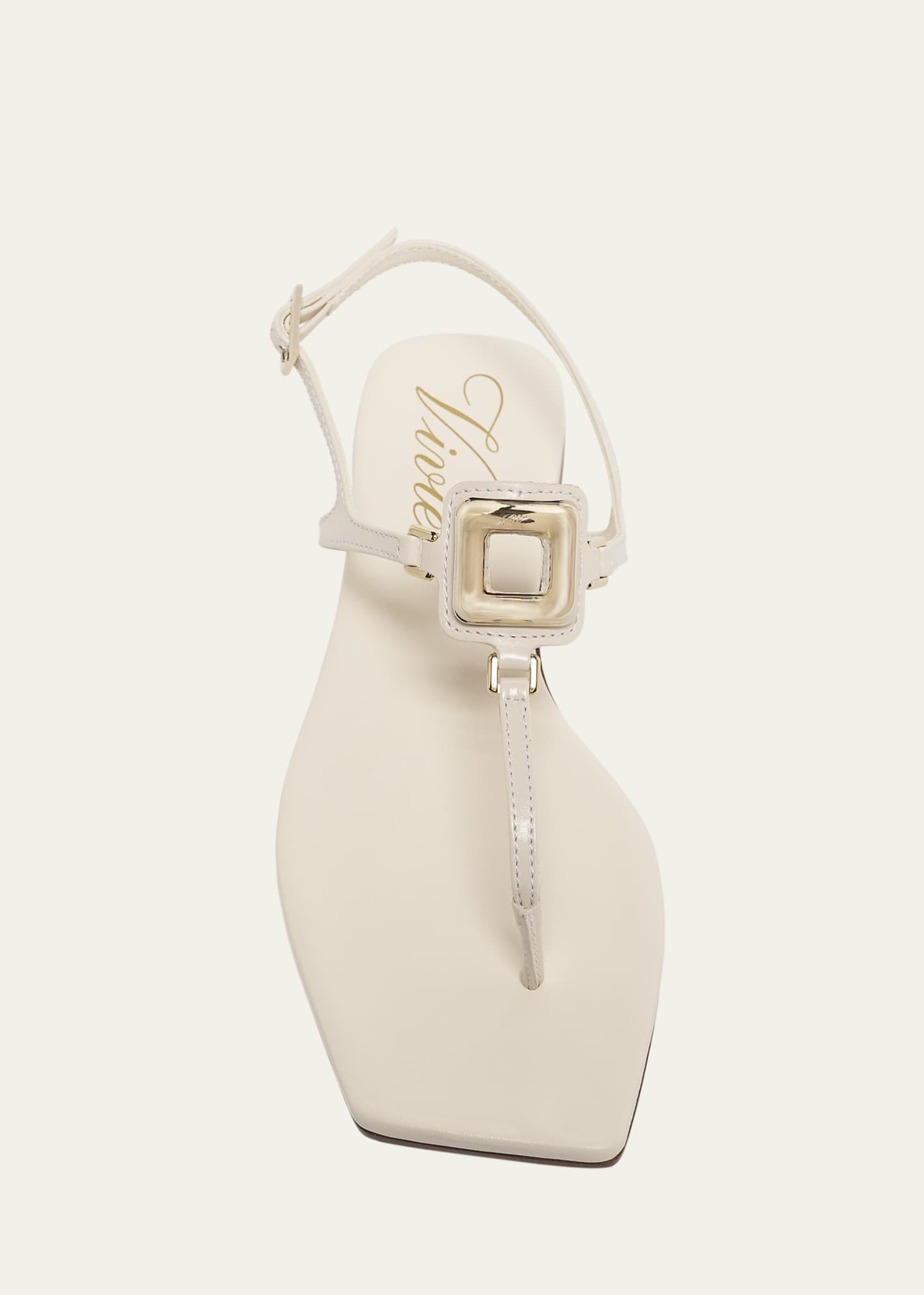 Roger Vivier Viv By The Sea Leather Thong Sandals Image 4 of 4