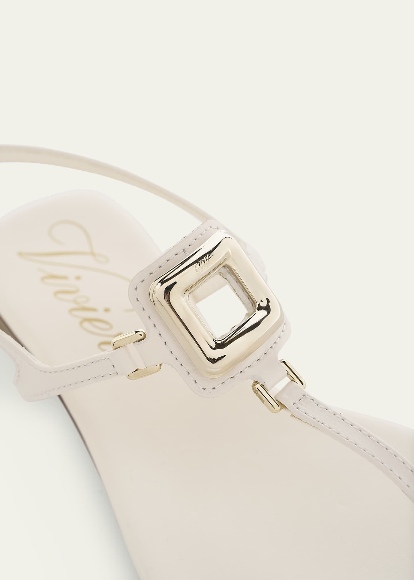 Roger Vivier Viv By The Sea Leather Thong Sandals Image 3 of 4