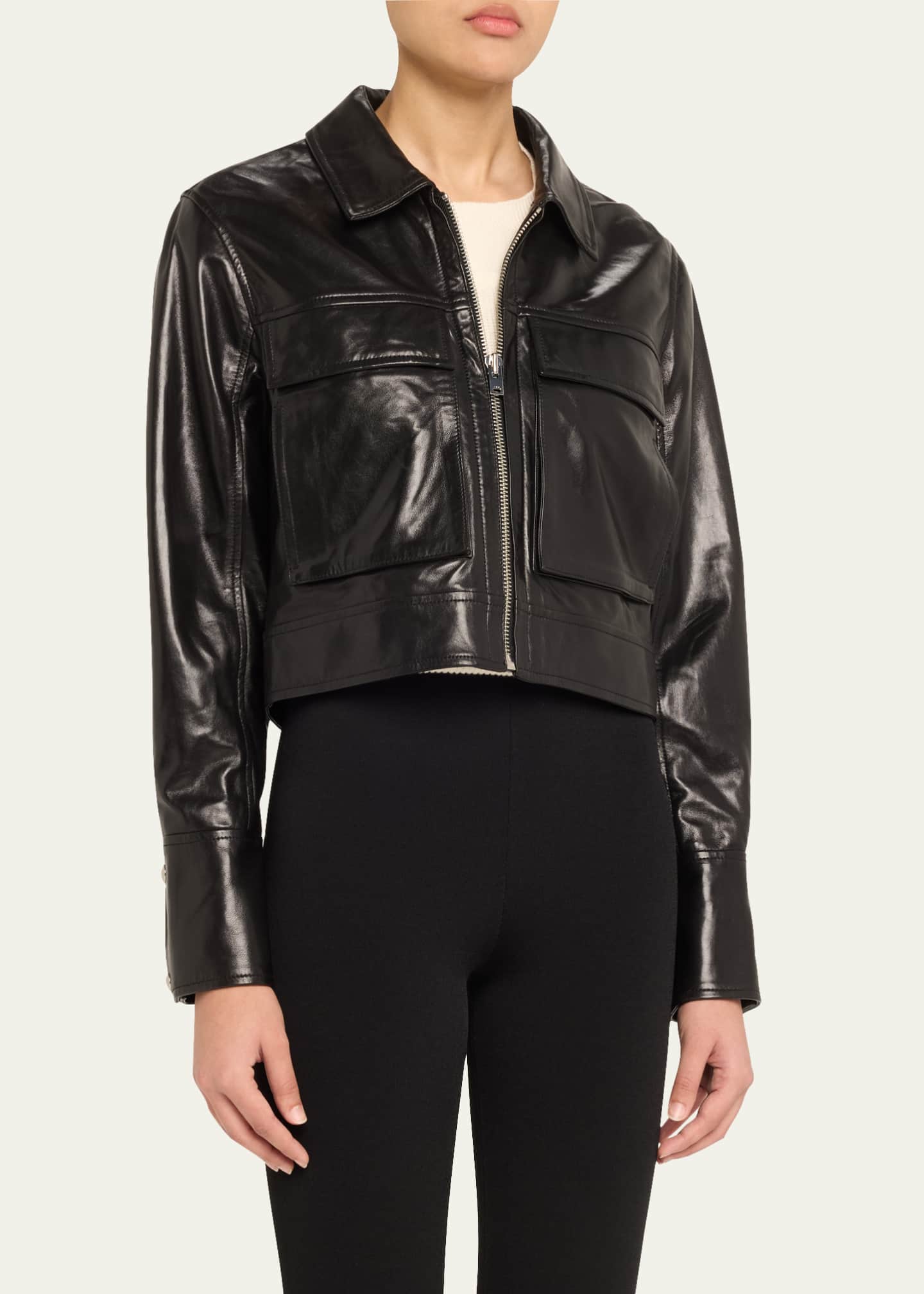 アイレネ irene Fur hoded leather jacket レザー