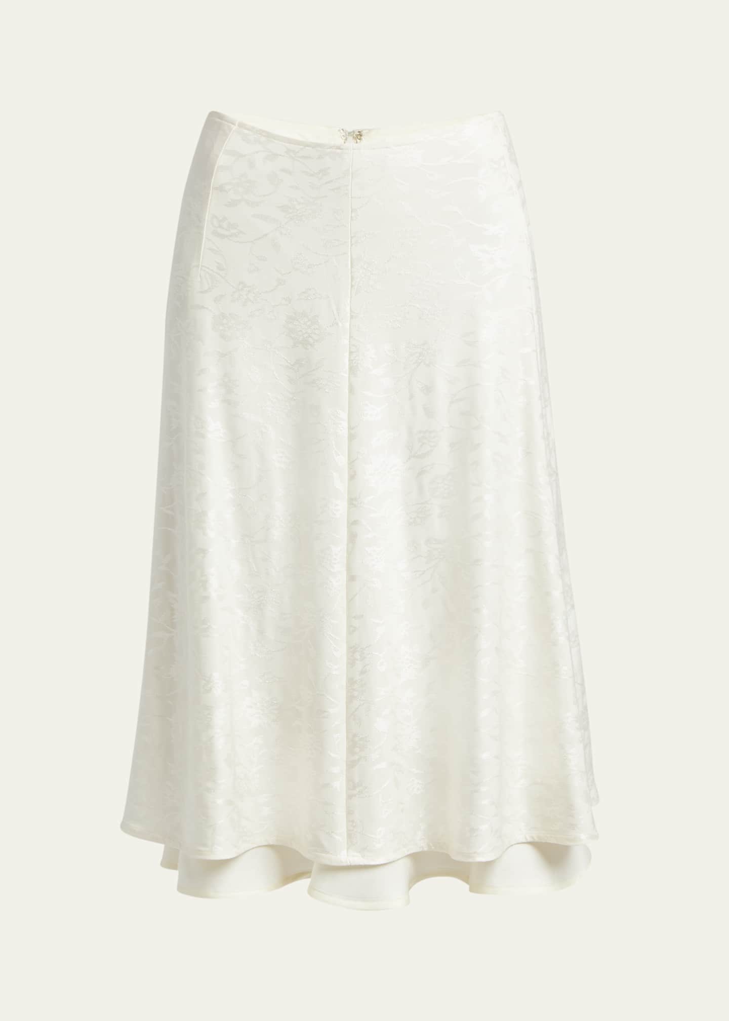 Jil Sander Double-Layered Silk Skirt Image 1 of 5