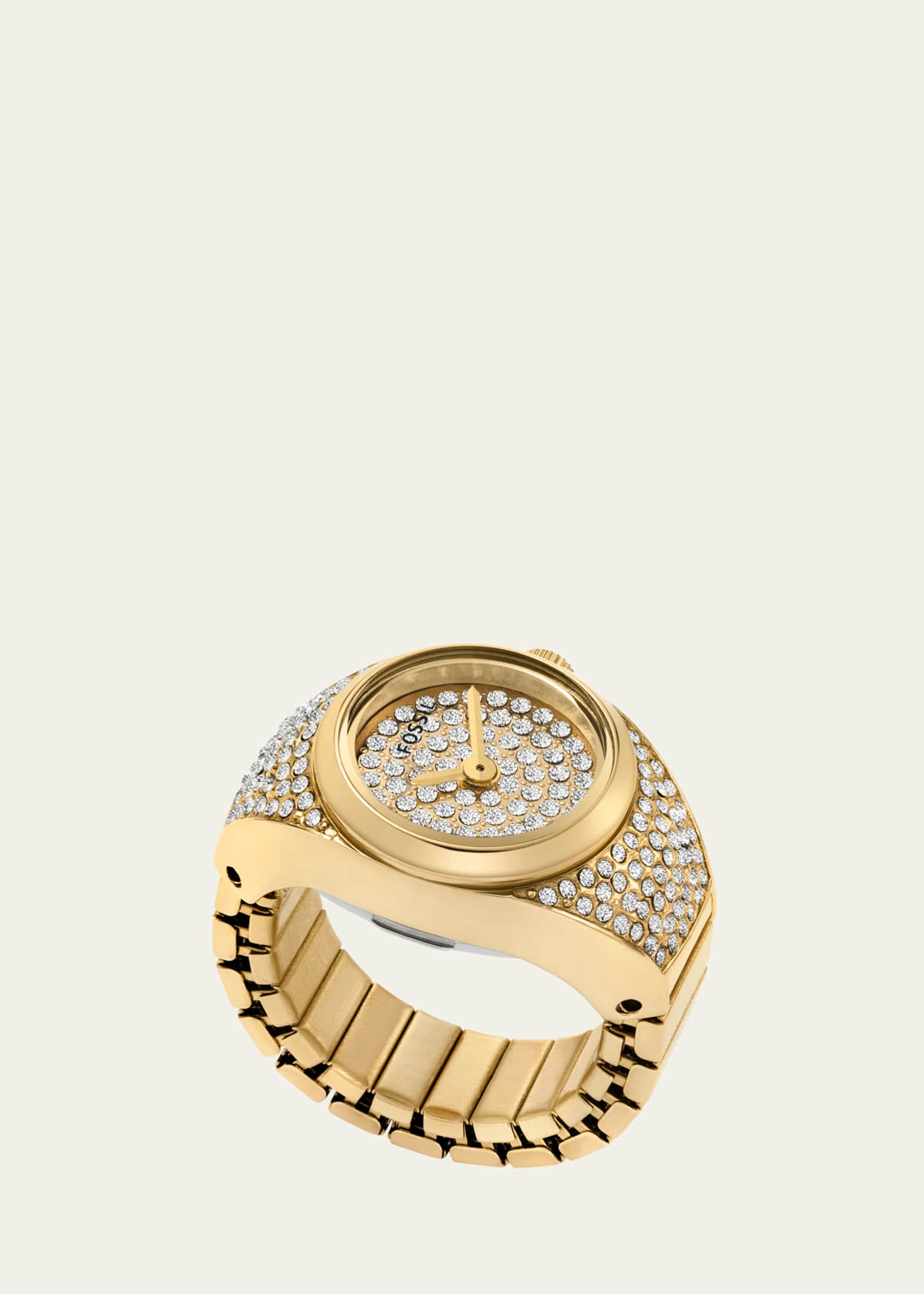 Fossil Pave Crystal Watch Ring Image 3 of 4