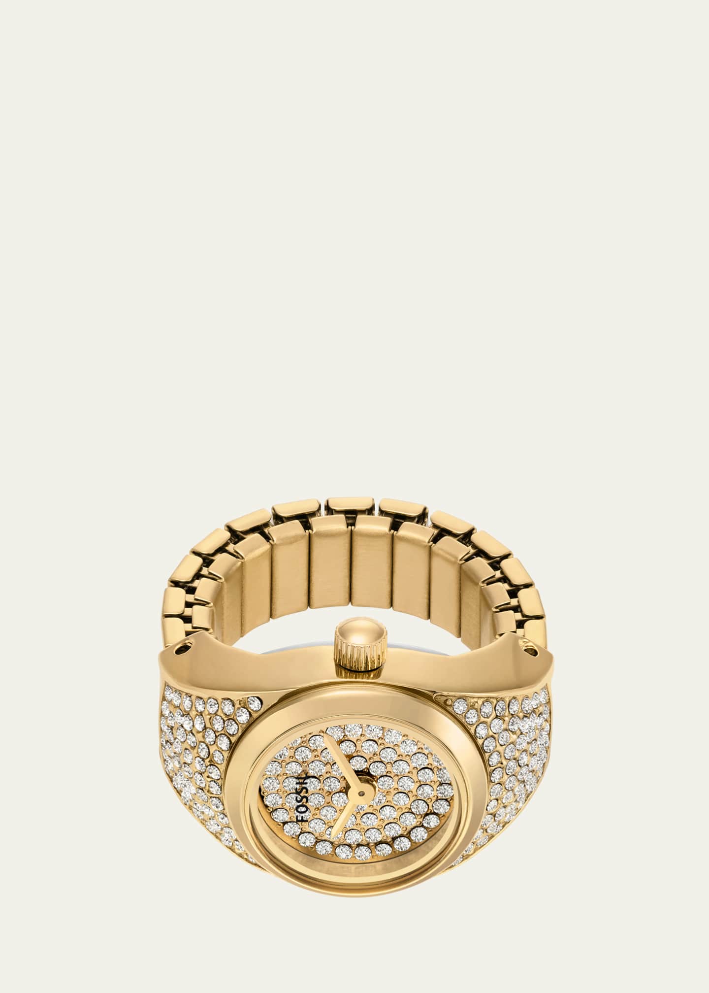 Fossil Pave Crystal Watch Ring Image 4 of 4