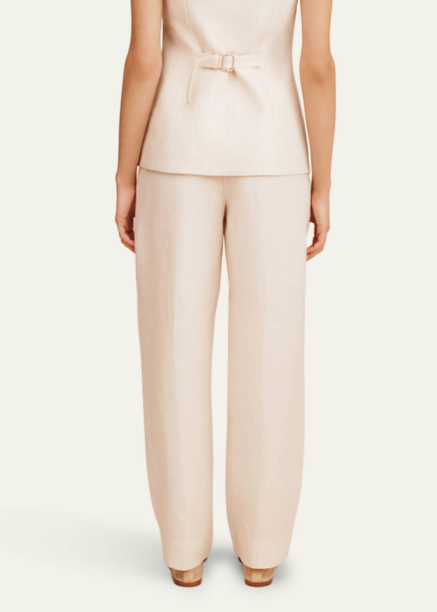 Posse Lucille Pinstripe Linen Trousers - Bergdorf Goodman
