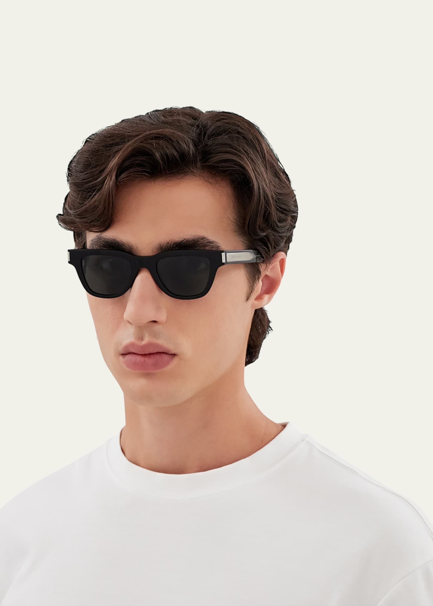 サングラス Saint Laurent Transparent Acetate Sl 789 Sunglasses Saint Laurent SL 789 JACQUES 003 Transparent Crystal - eye