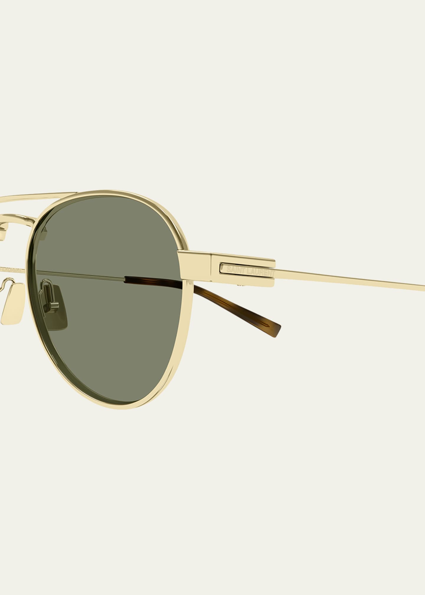Saint Laurent Men's SL 708M Metal Round Sunglasses Image 2 of 3