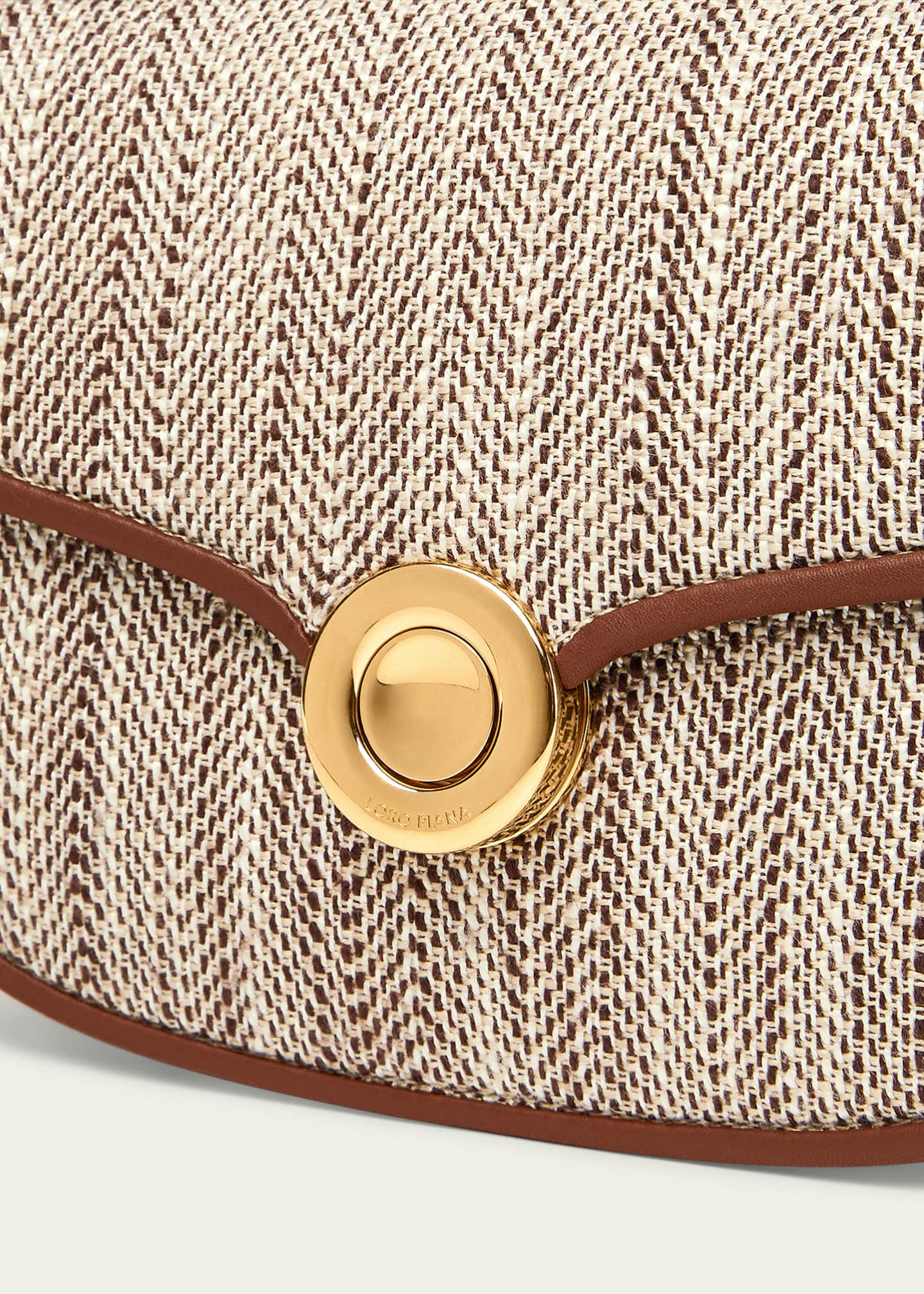 Loro Piana Mini Ghiera Chevron Bag in Silk Blend Image 4 of 4