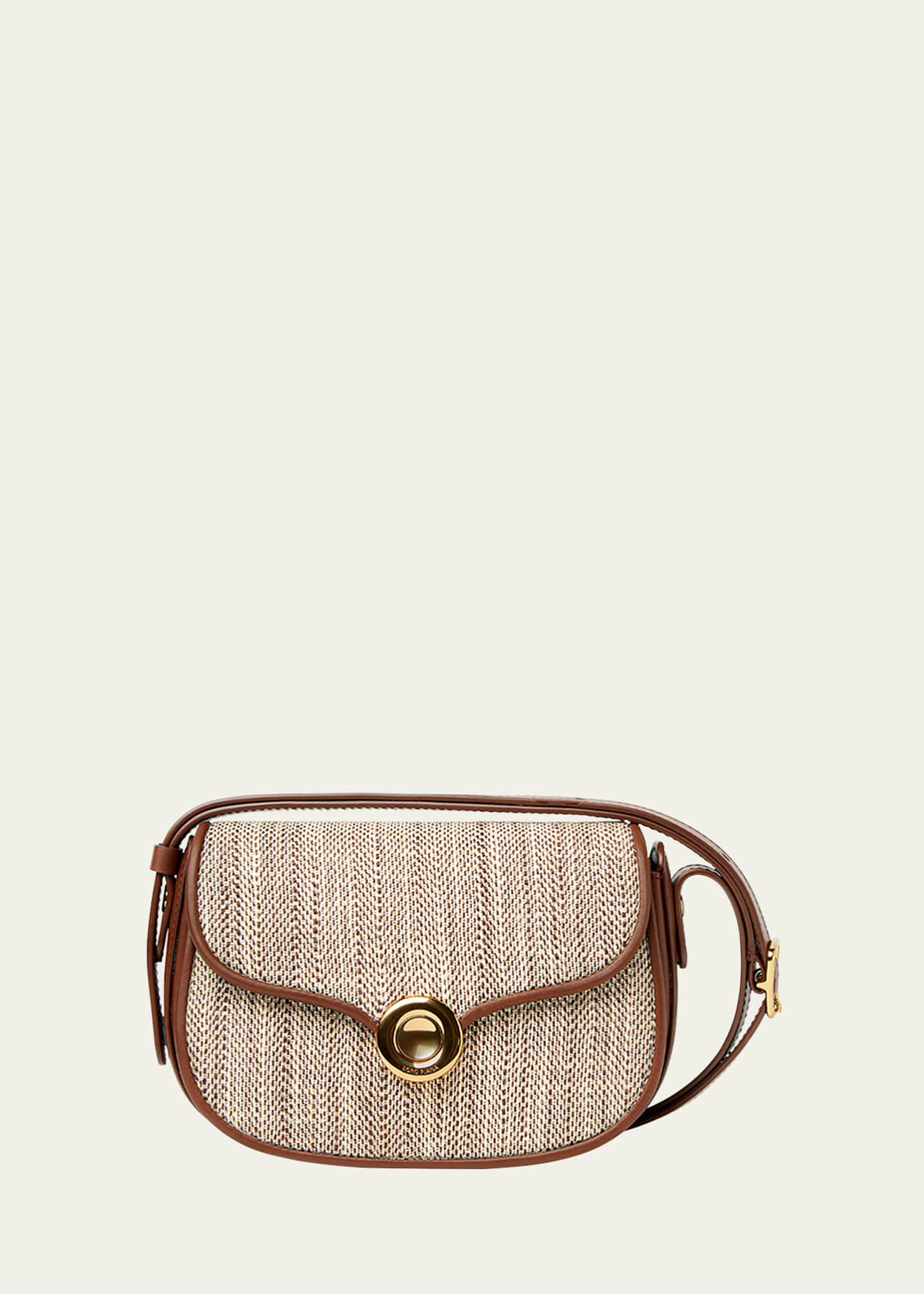 Loro Piana Mini Ghiera Chevron Bag in Silk Blend Image 1 of 4