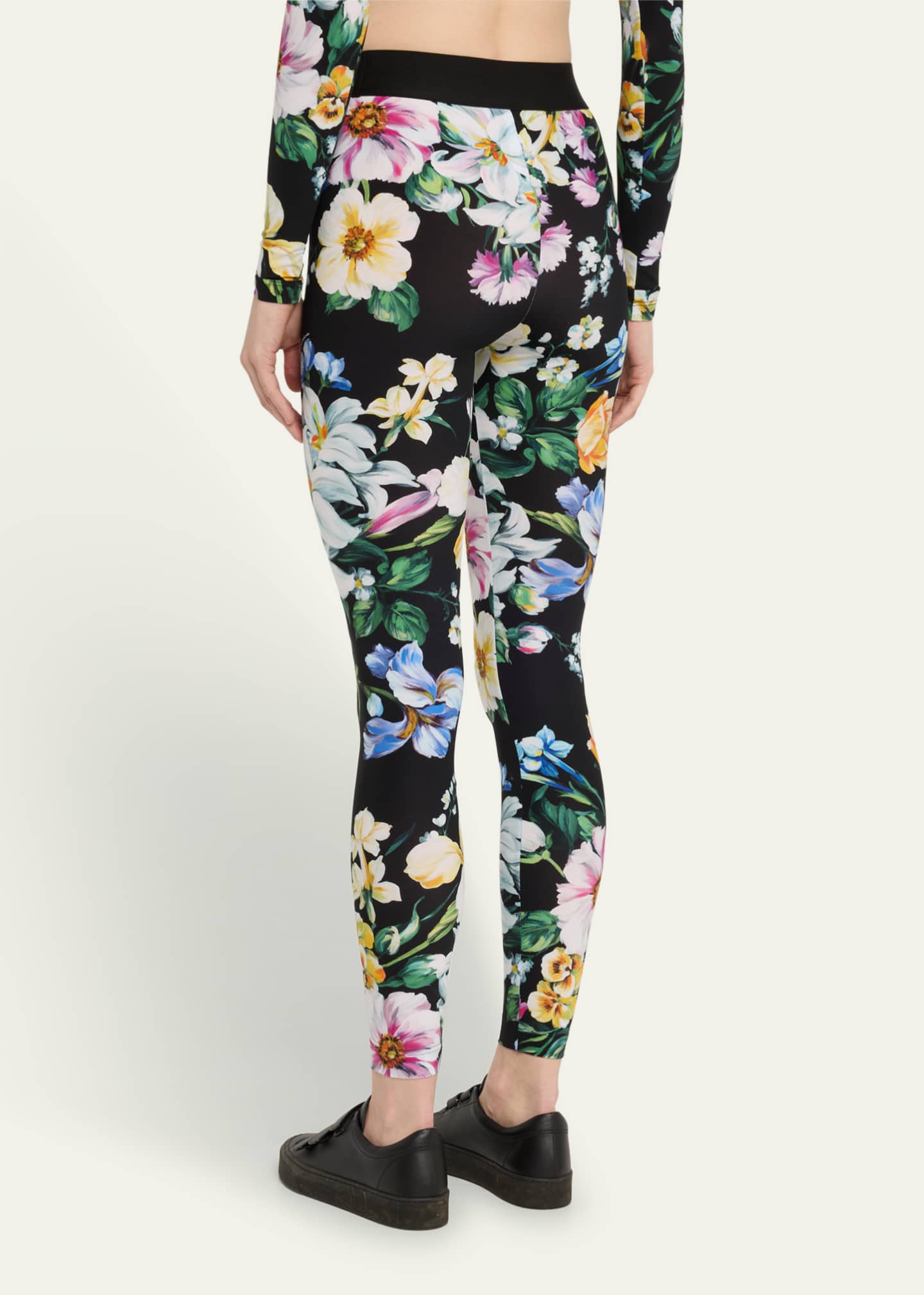 Dolce&Gabbana Mix Fiori Cropped Leggings Image 3 of 5