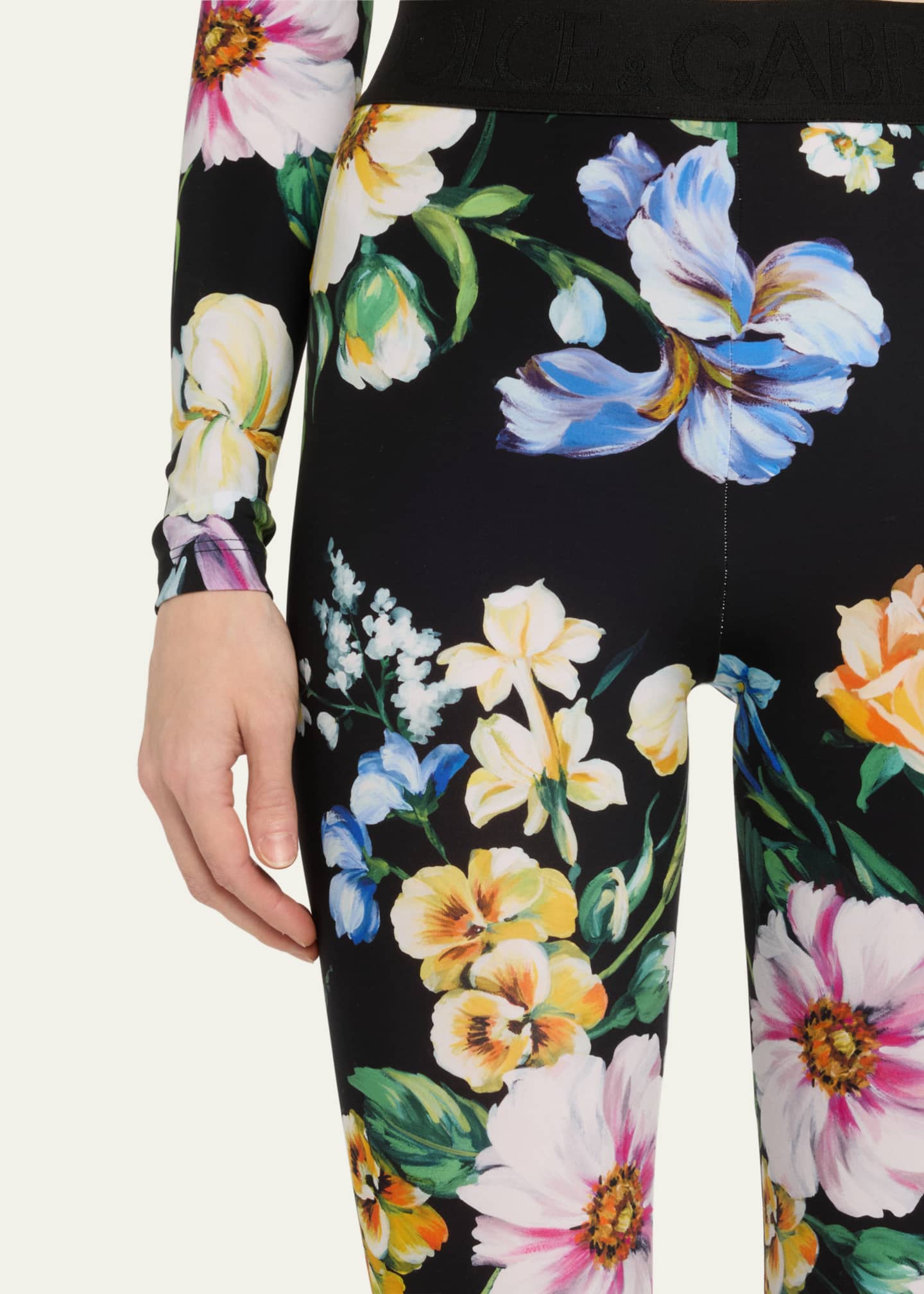 Dolce&Gabbana Mix Fiori Cropped Leggings Image 5 of 5