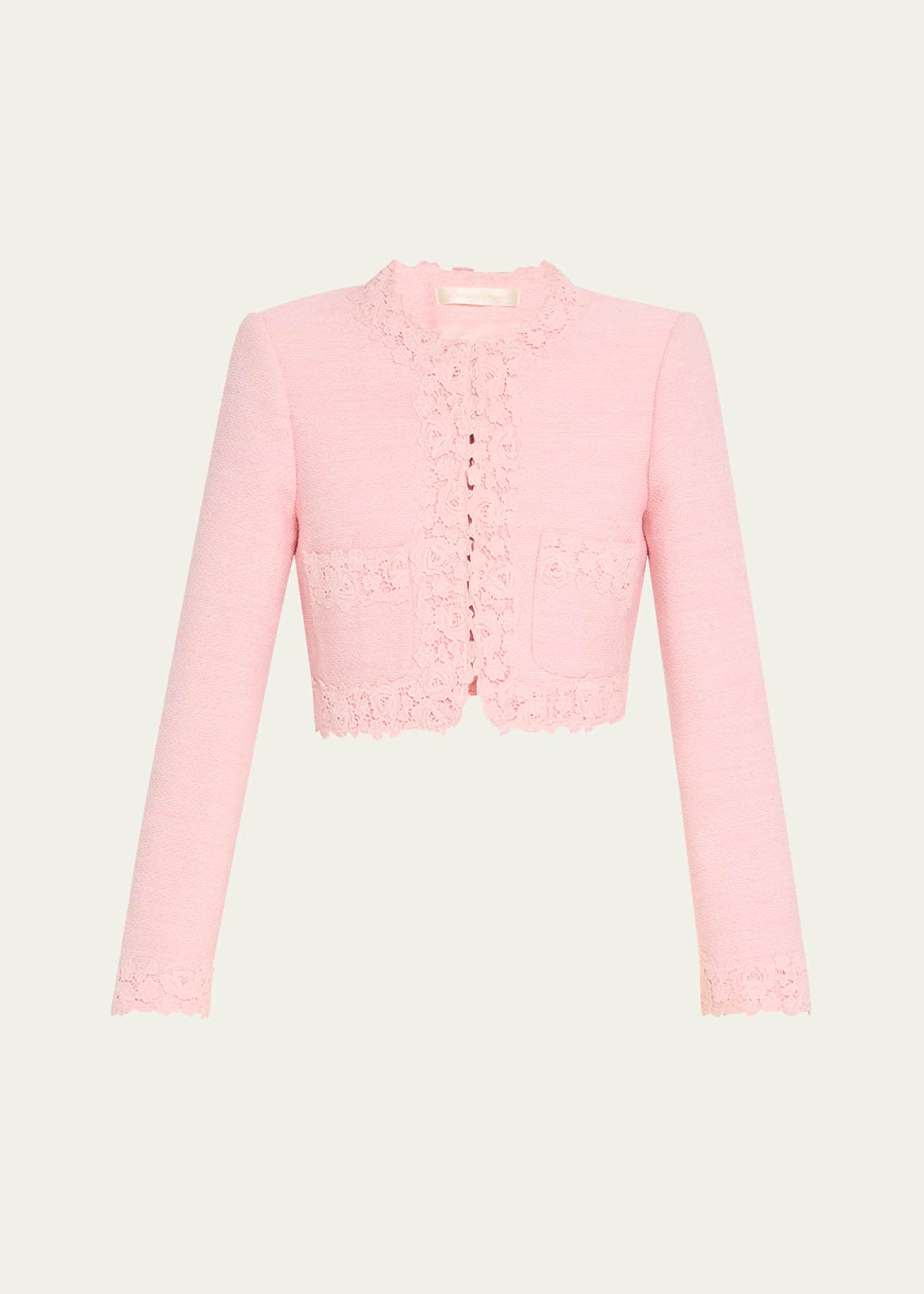LoveShackFancy Leilana Lace-Trim Jacket Image 1 of 5