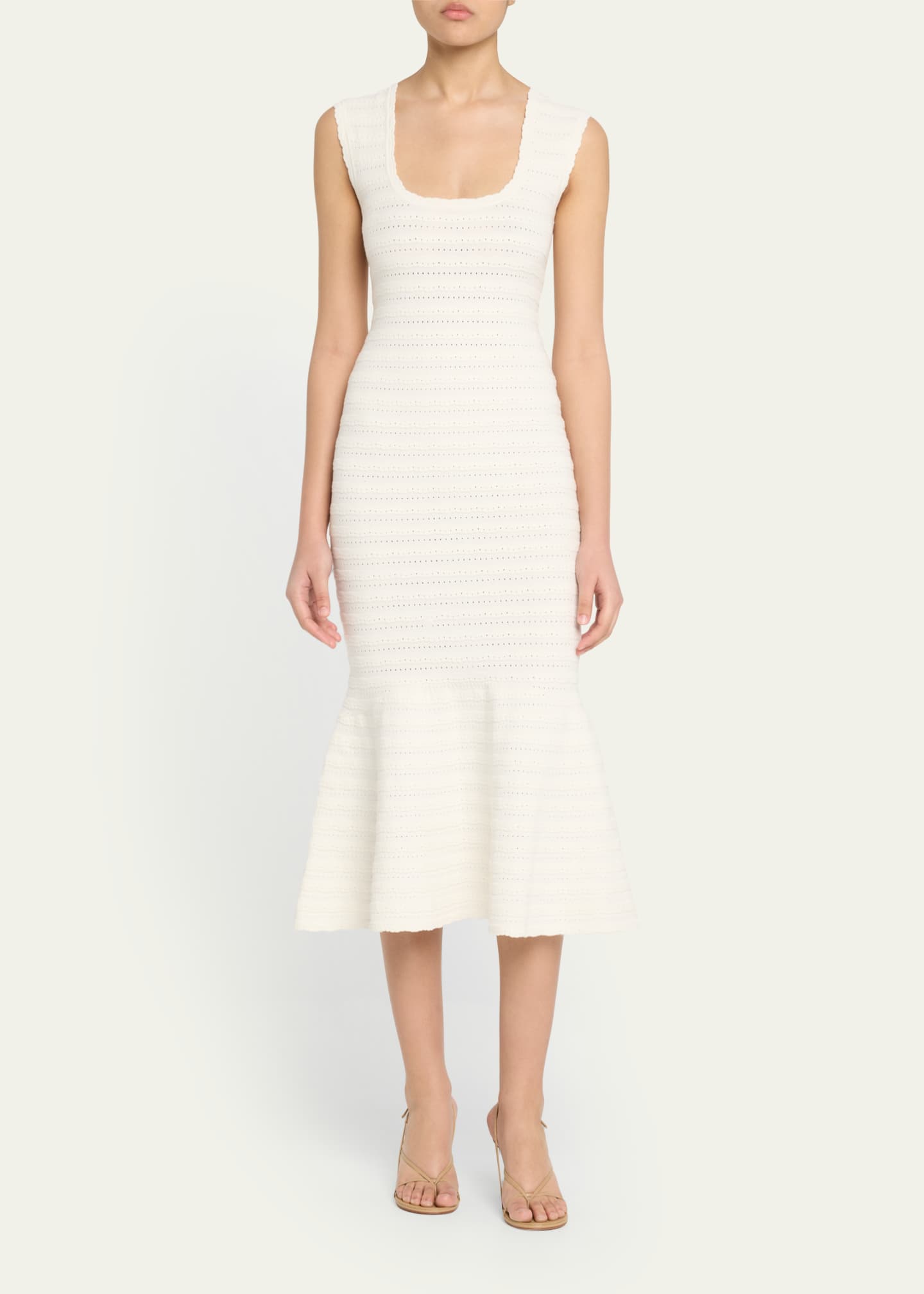 LoveShackFancy Leigh Knit Midi Dress Image 2 of 5