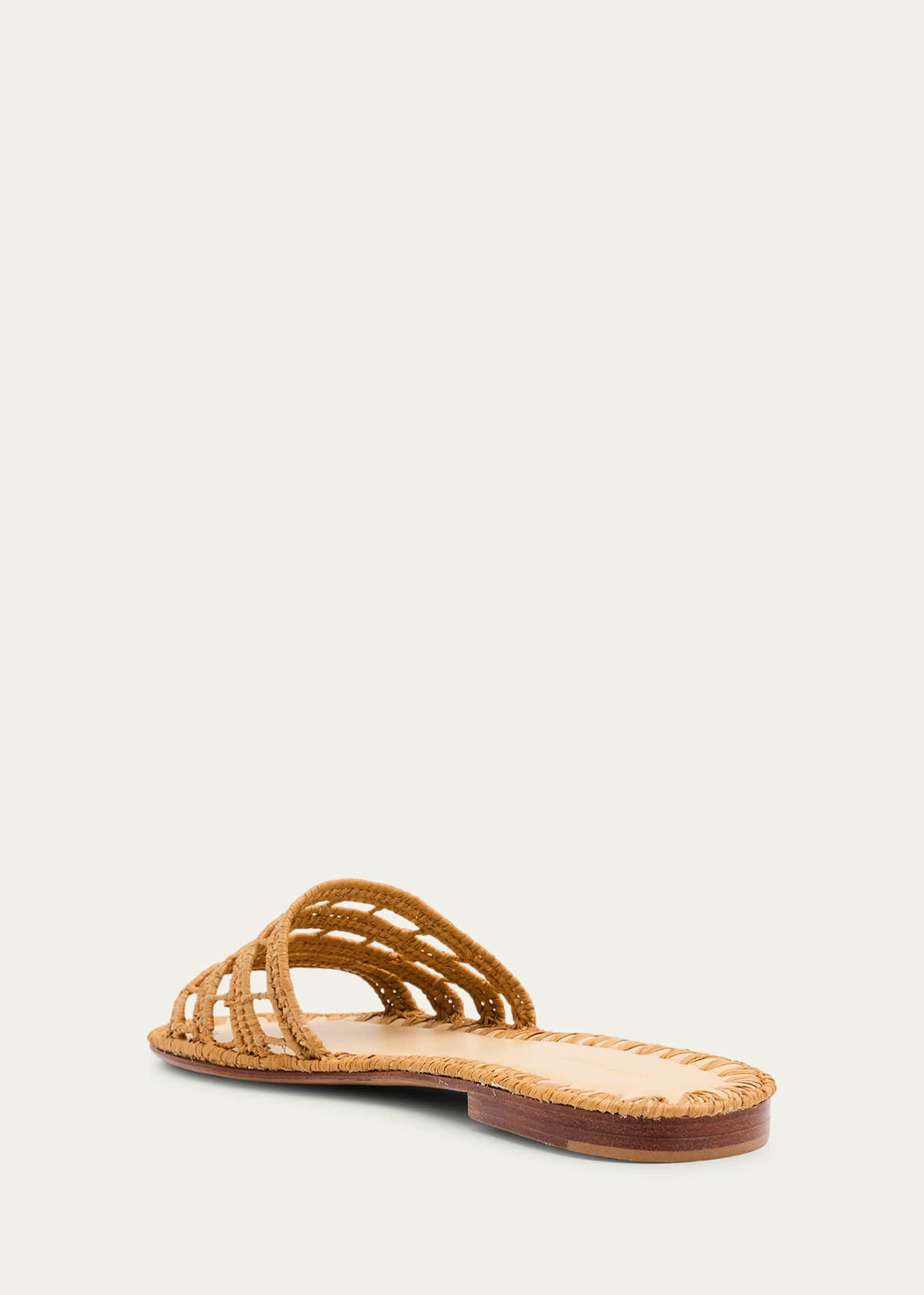 Carrie Forbes Alana Raffia Flat Slide Sandals Image 4 of 6