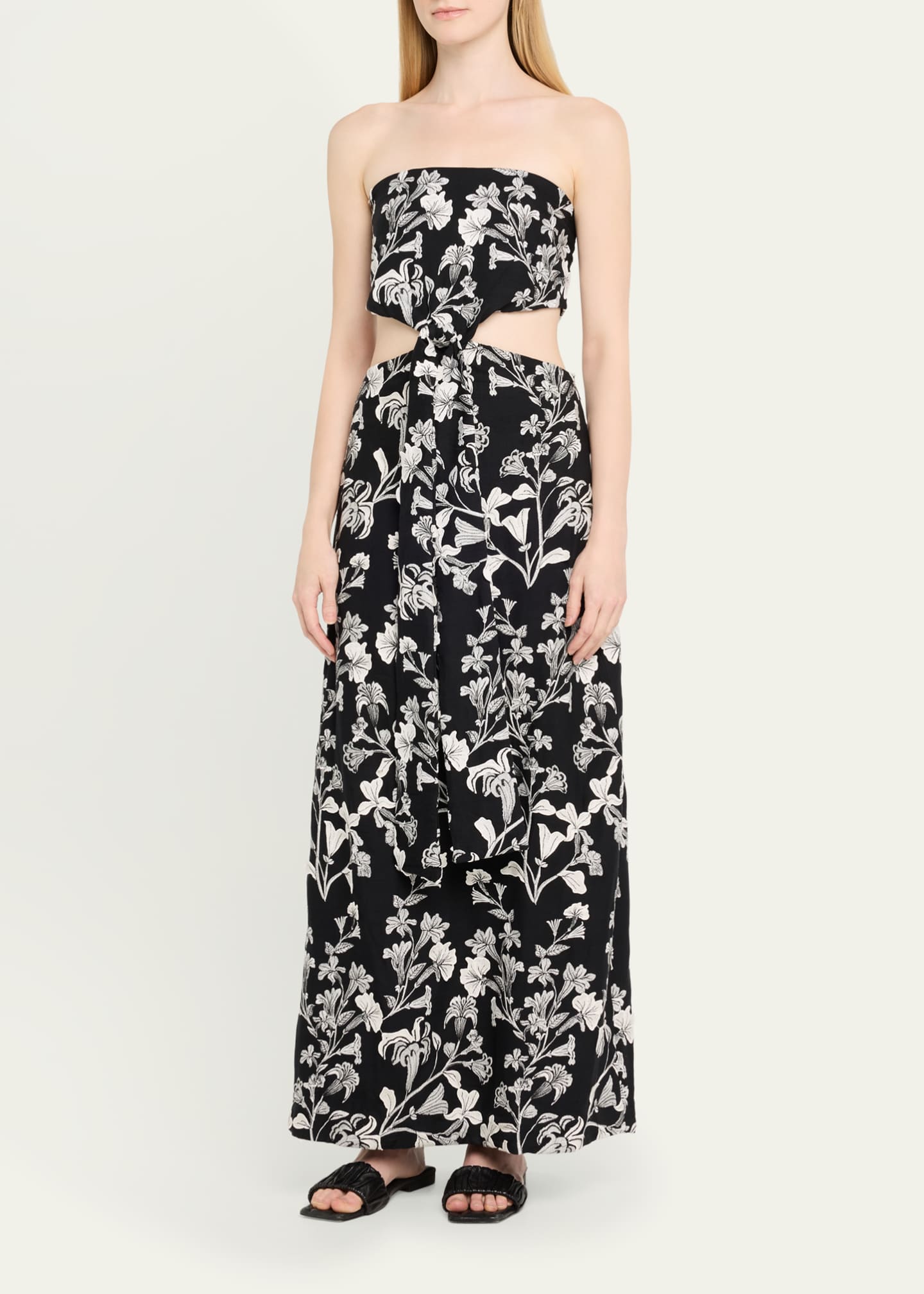 Agua by Agua Bendita Malaquita Strapless Cutout Maxi Dress Image 4 of 5