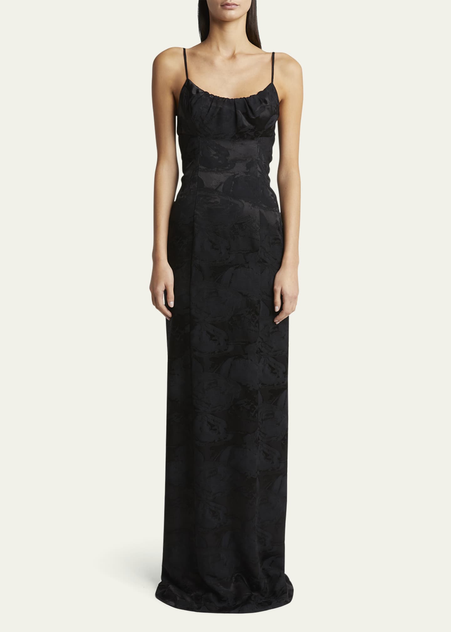 Dries Van Noten Dirios Tonal Floral Long Dress Image 2 of 5