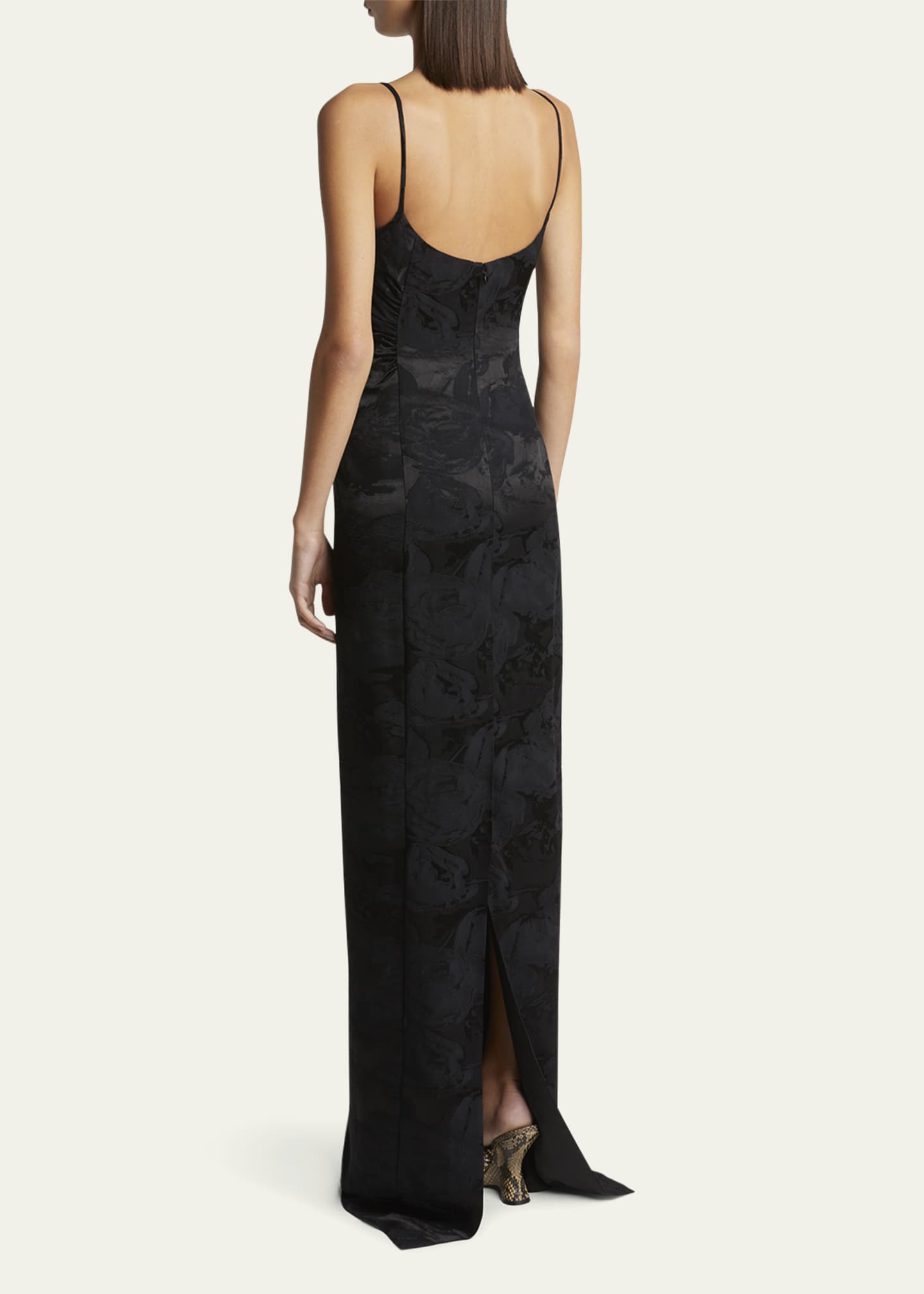 Dries Van Noten Dirios Tonal Floral Long Dress Image 3 of 5