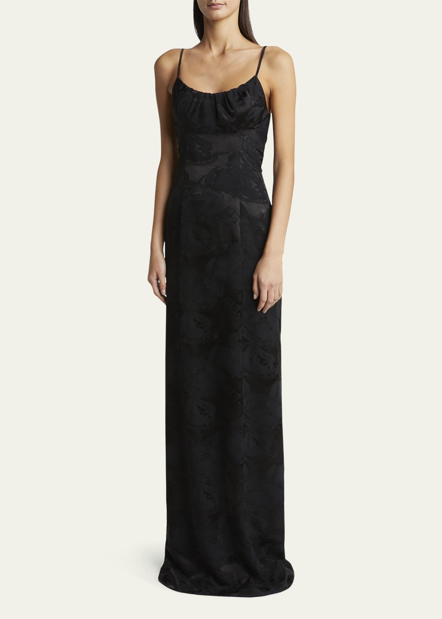 Dries Van Noten Dirios Tonal Floral Long Dress Image 4 of 5