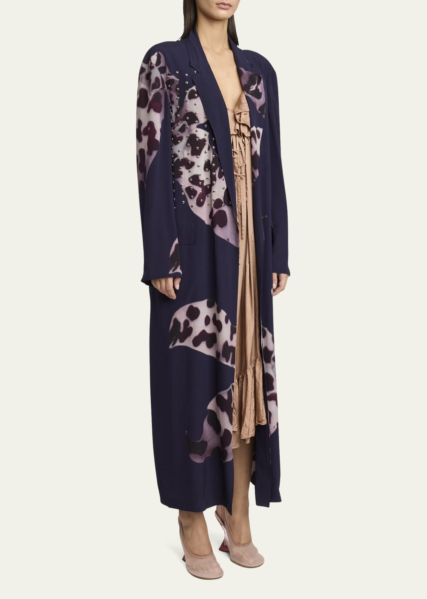 Rasti Long Studded Coat - Thumbnail 4