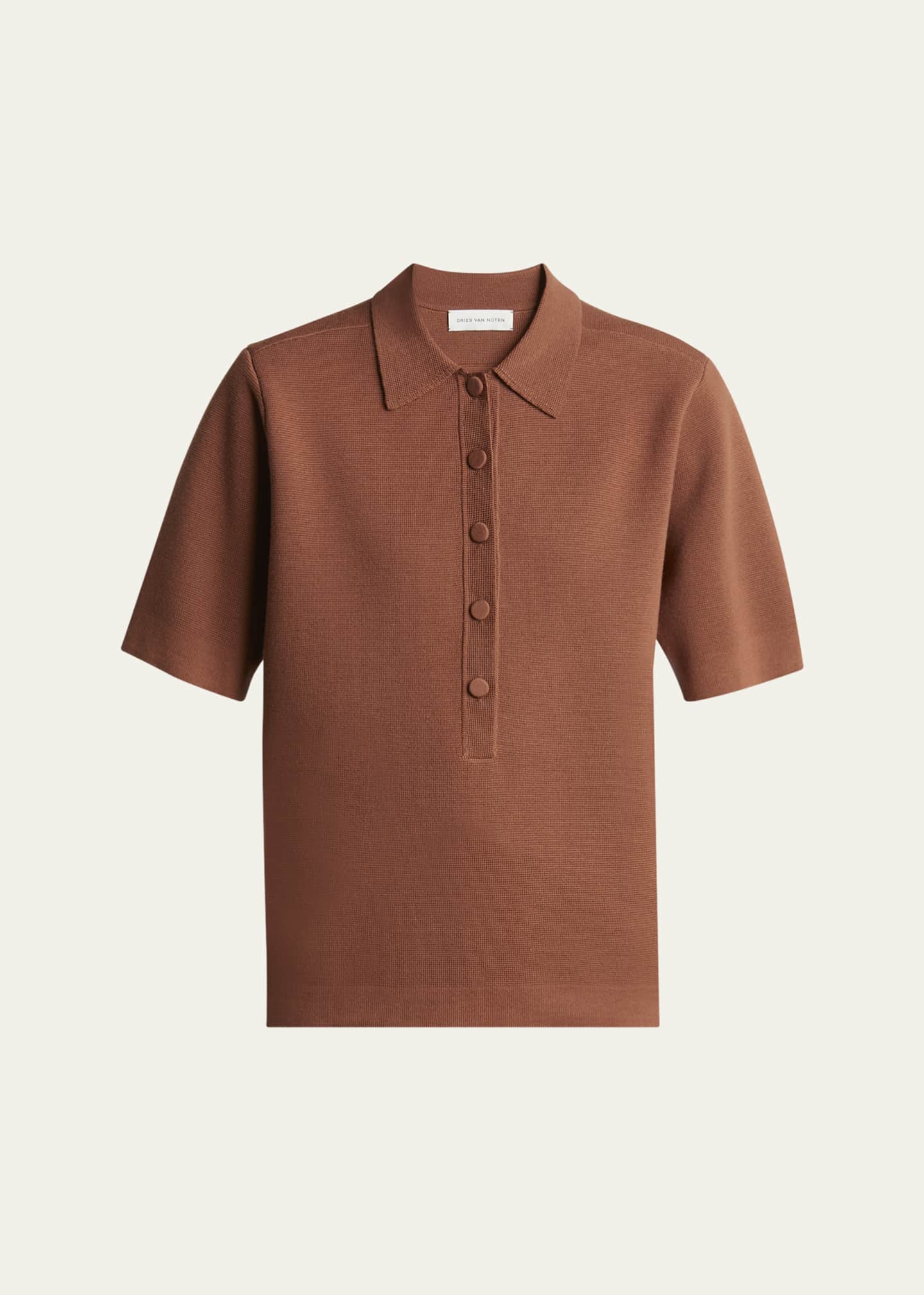 Dries Van Noten Toamsa Polo Wool Shirt - Bergdorf Goodman