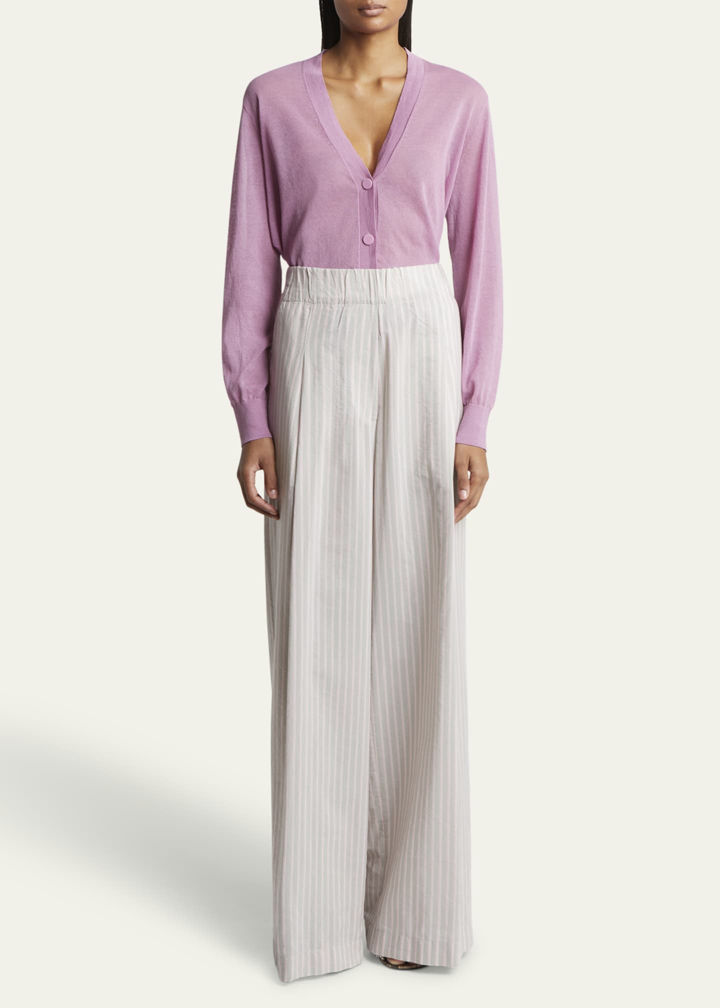 Dries Van Noten Pila Stripe Wide Leg Pants - Bergdorf Goodman